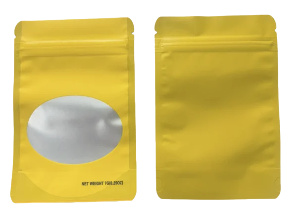 7 Gram Mylar Bag – Premium Smell-Proof Flower Packaging - Gold Solid Color (50 Count) SMBW-7G-004