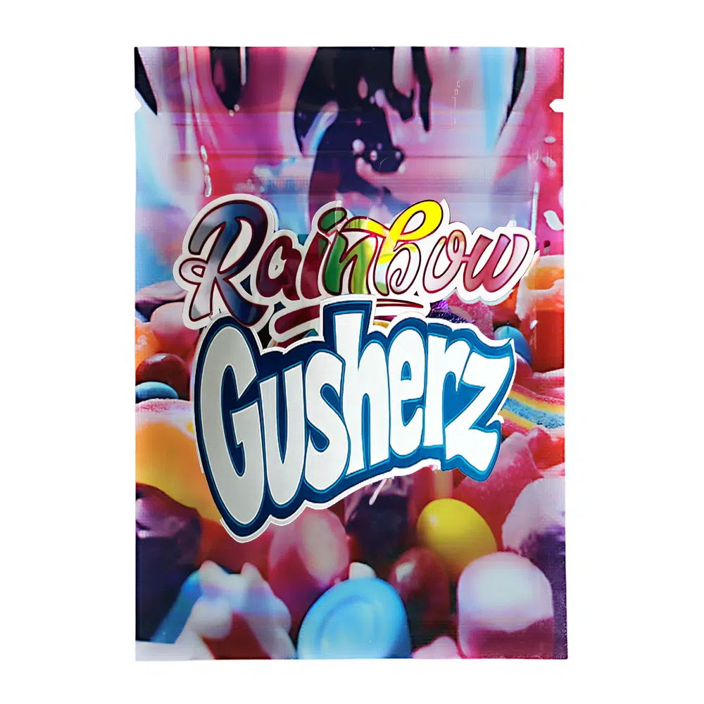 1 Gram Stock Mylar Bag – Premium Smell-Proof Flower Packaging – Rainbow Gusherz (100 Count) WSMB-1G-028