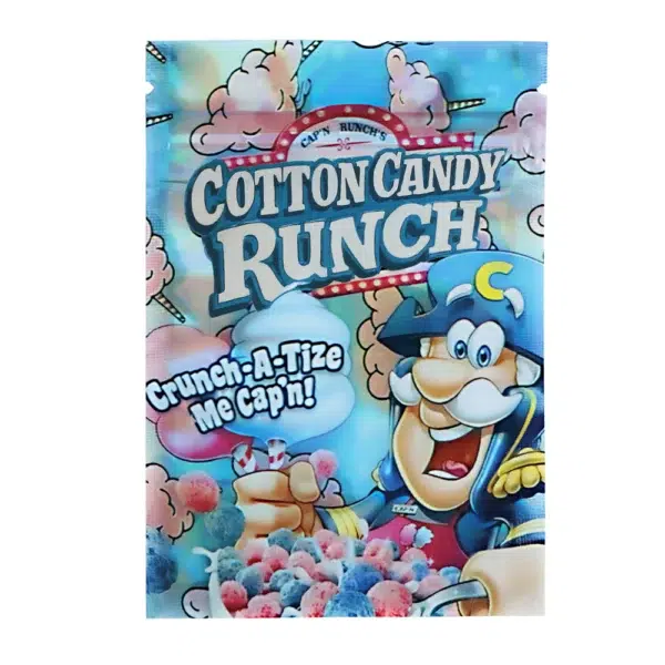 1 Gram Stock Mylar Bag – Premium Smell-Proof Flower Packaging - Cotton Candy Runch (100 Count) WSMB-1G-038