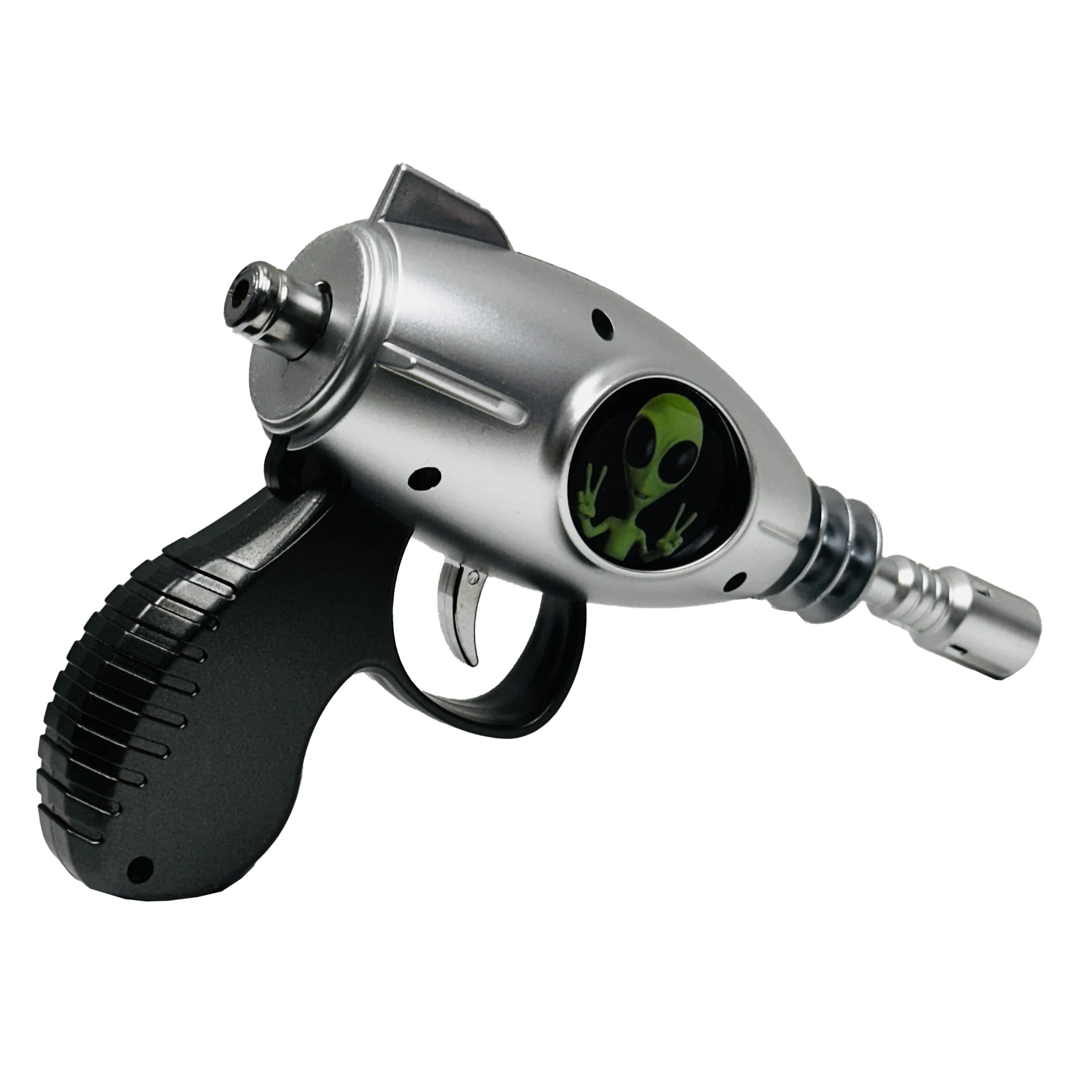 19029-FL11 Alien Blaster Torch Lighter With Fluorescent Light (Alien Peace Silver) (1Pc) - Image 4