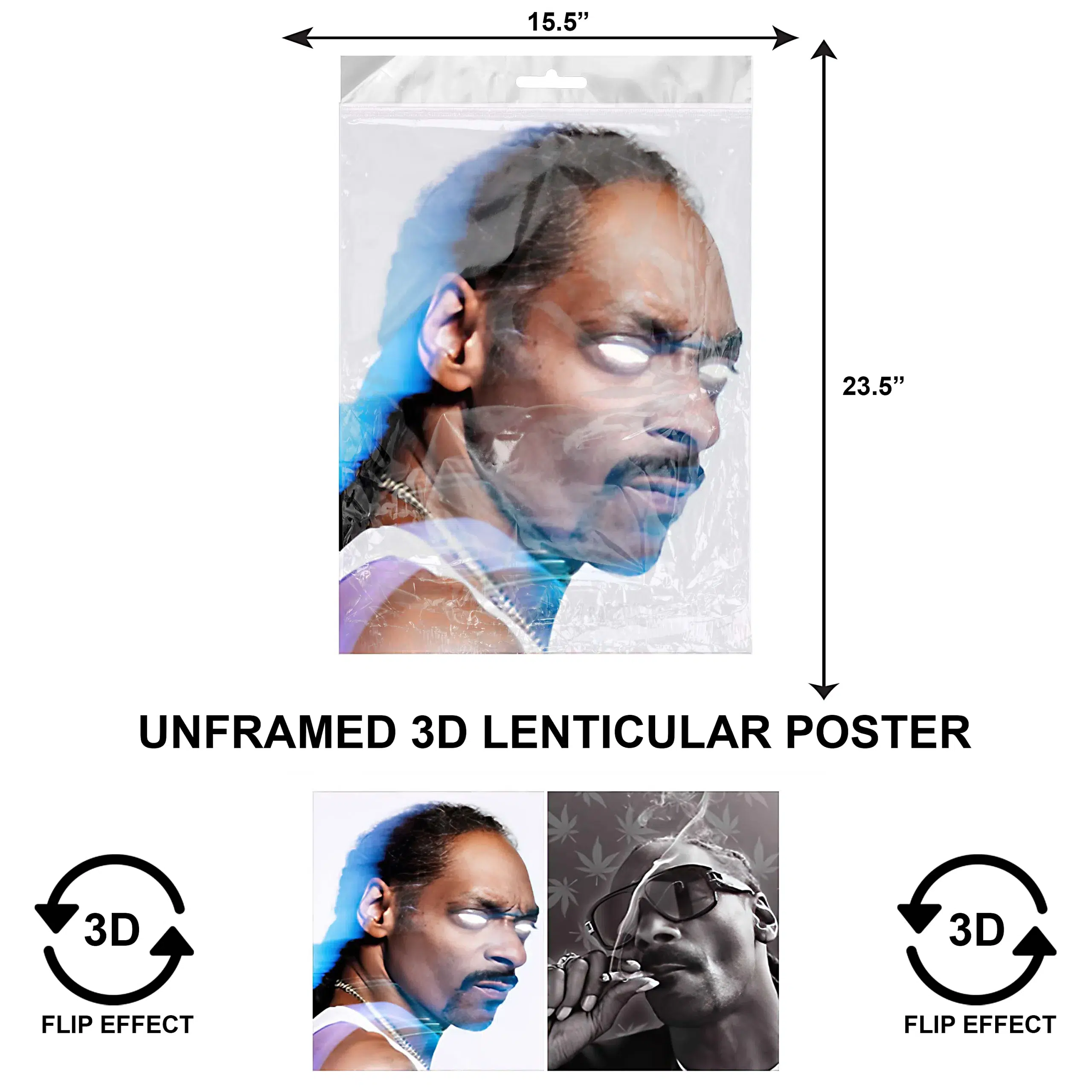 3DLPNF-007 Music – Snoop Dog Large UnFramed Poster
