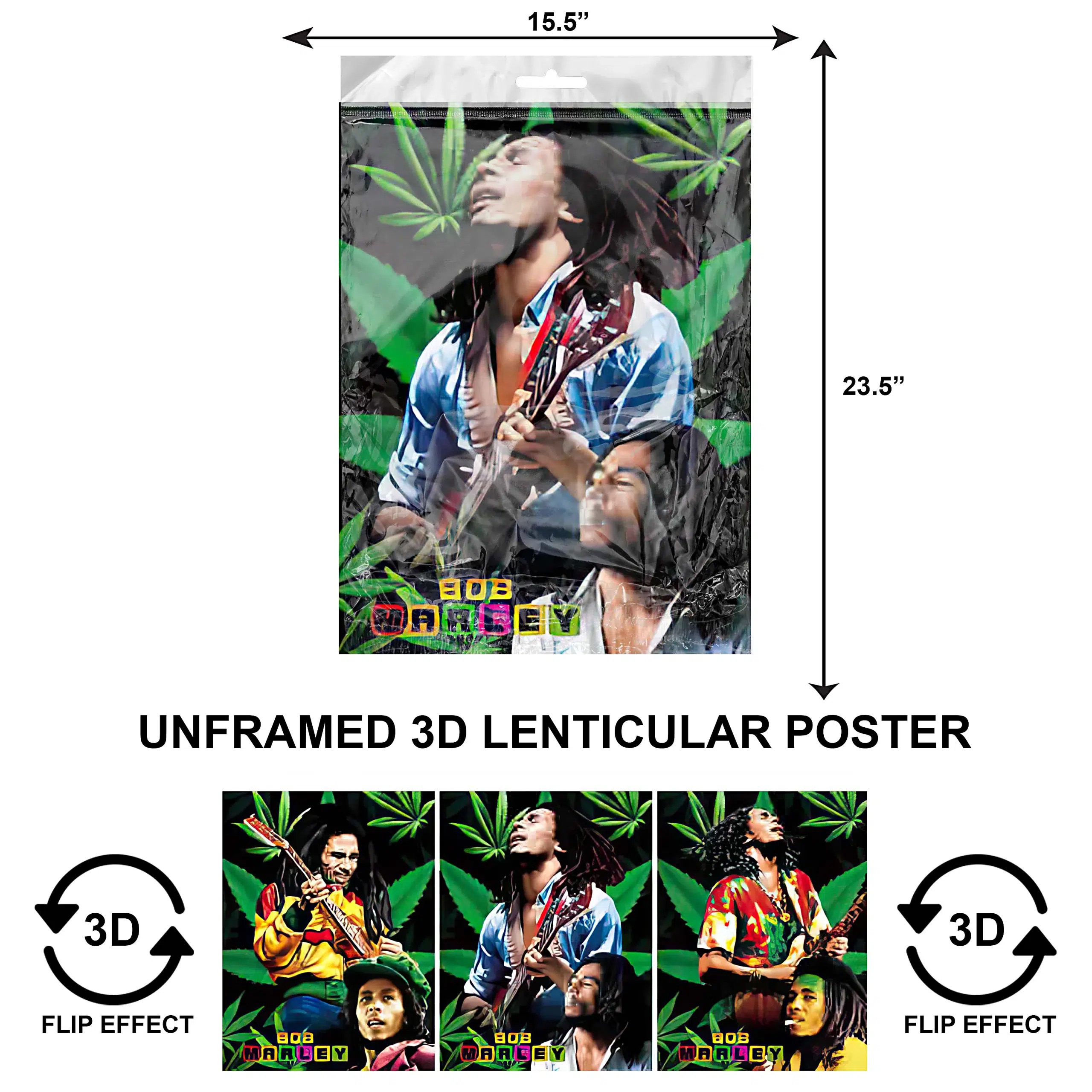 3DLPNF-012 Music – Bob Marley Large UnFramed Poster