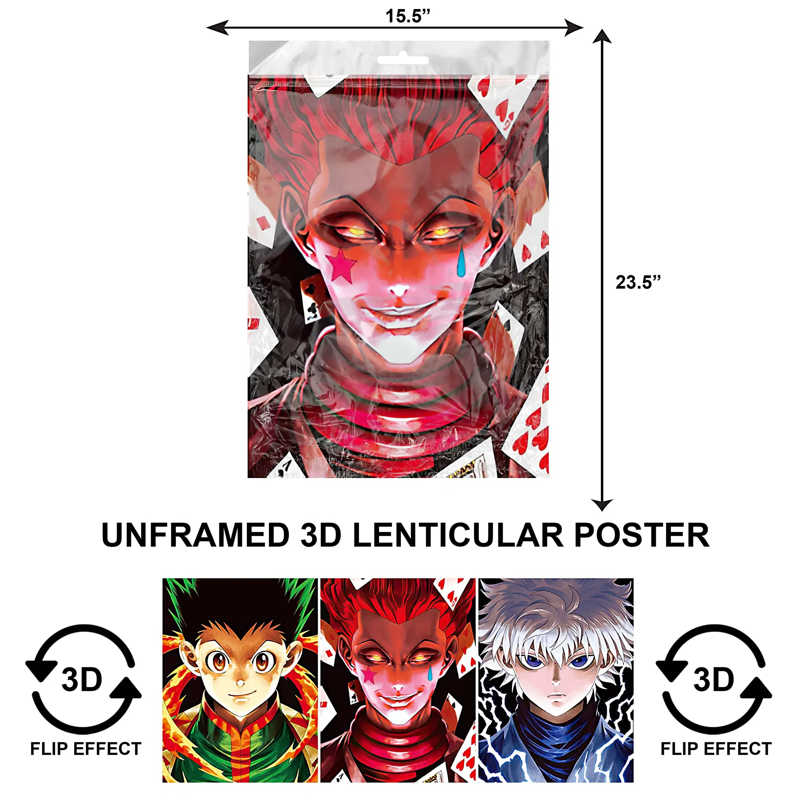 3DLPNF-016 Anime – Hunters x Hunters Gon, killua, Hisoka Large UnFramed Poster
