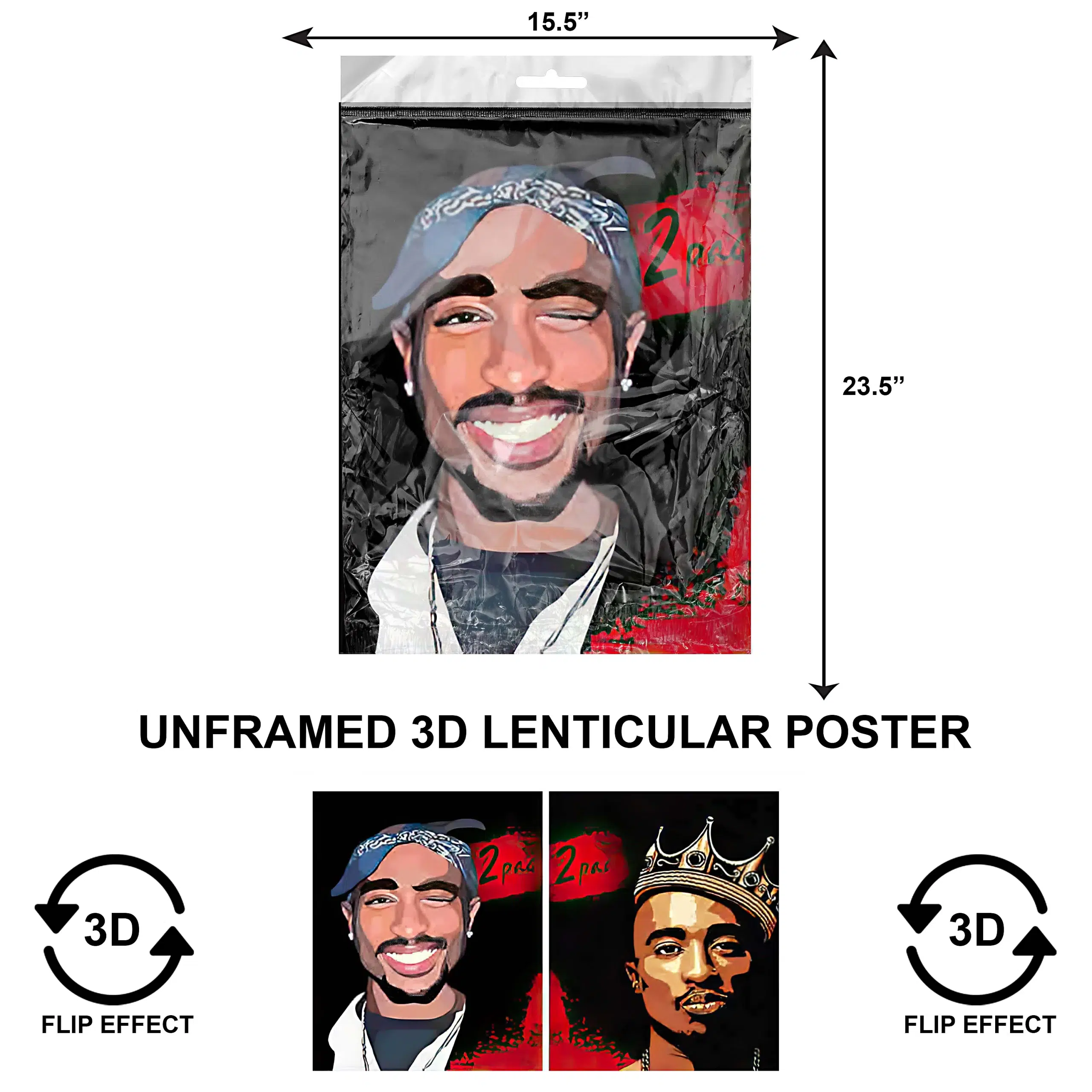 3DLPNF-017 Music – 2-Pac Large UnFramed Poster