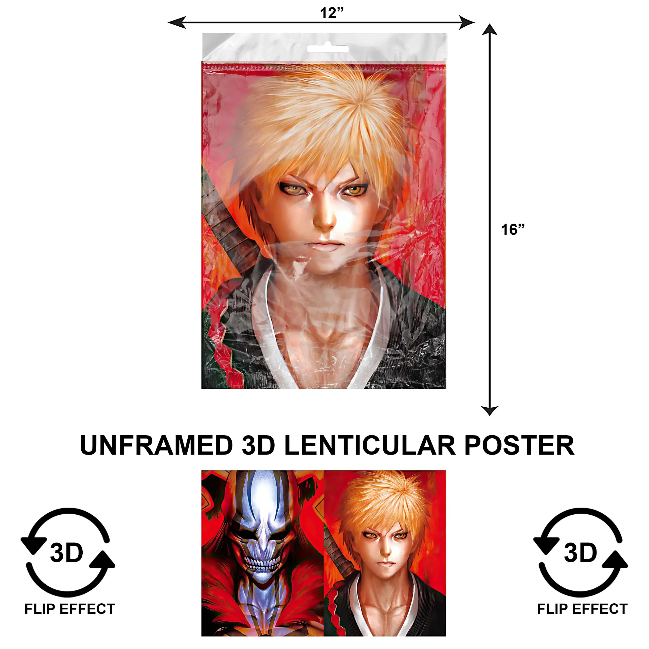 3DPNF-004 Anime – Ichigo Kurosaki UnFramed Poster