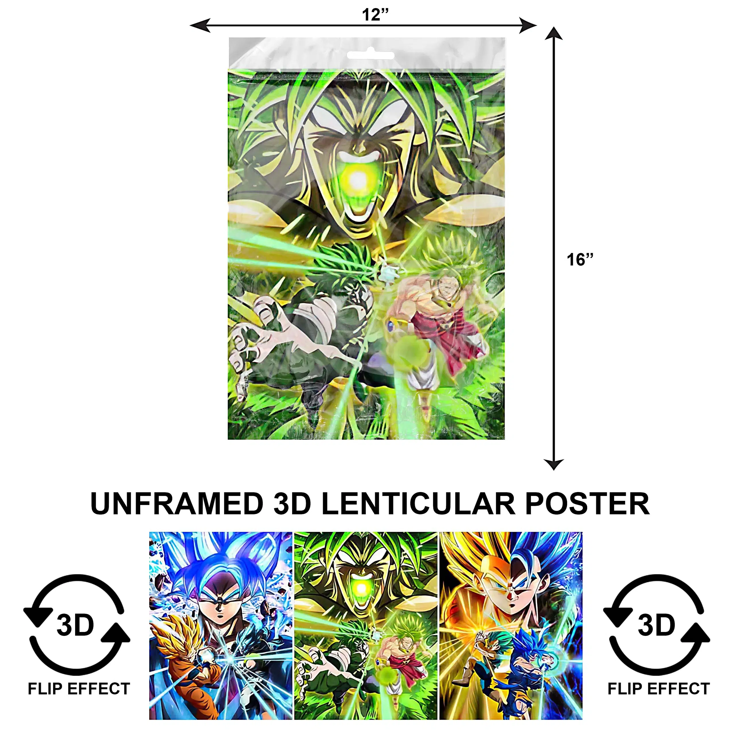 3DPNF-008 Anime – Dragon Ballz Goku UnFramed Poster