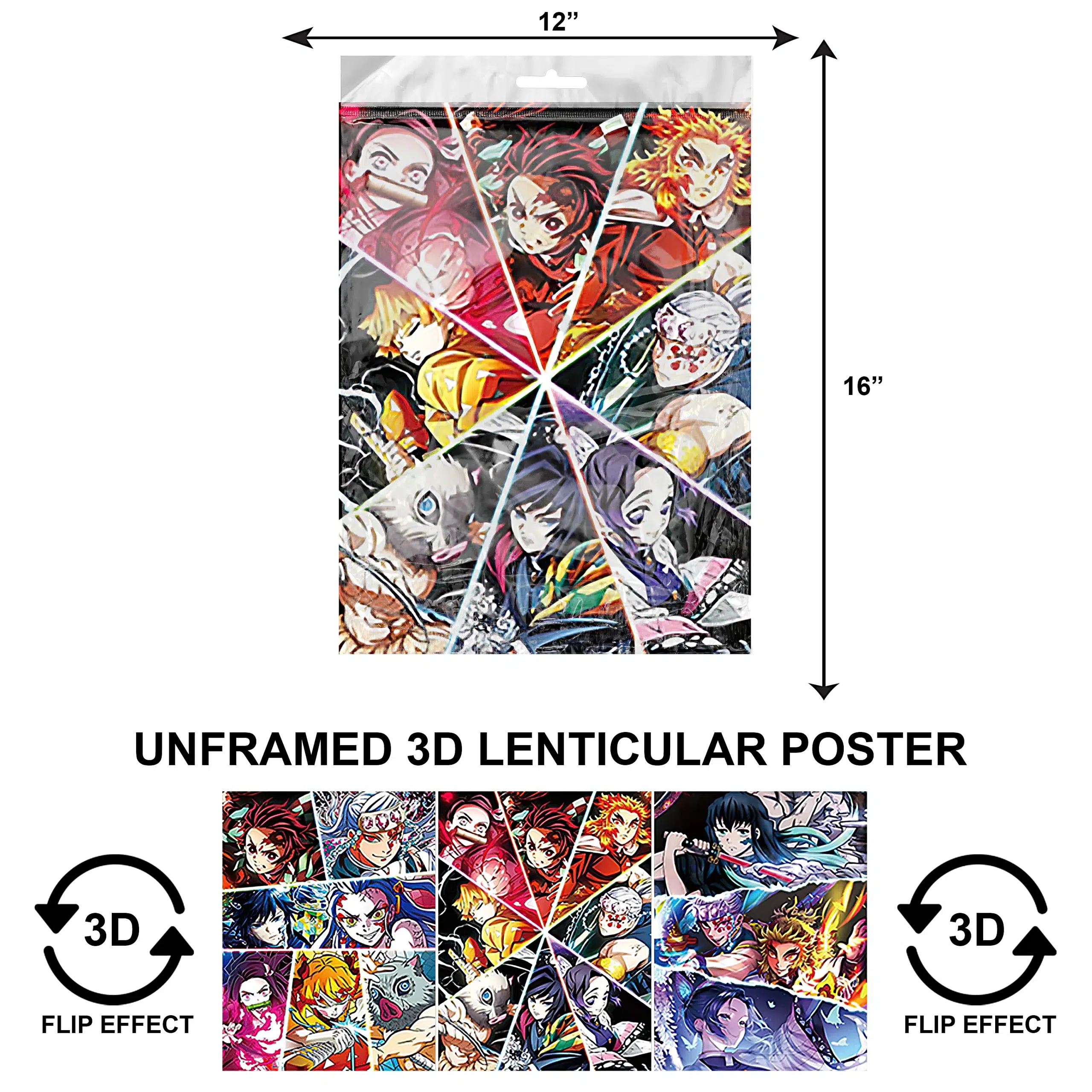 3DPNF-011 Anime – The Villains UnFramed Poster