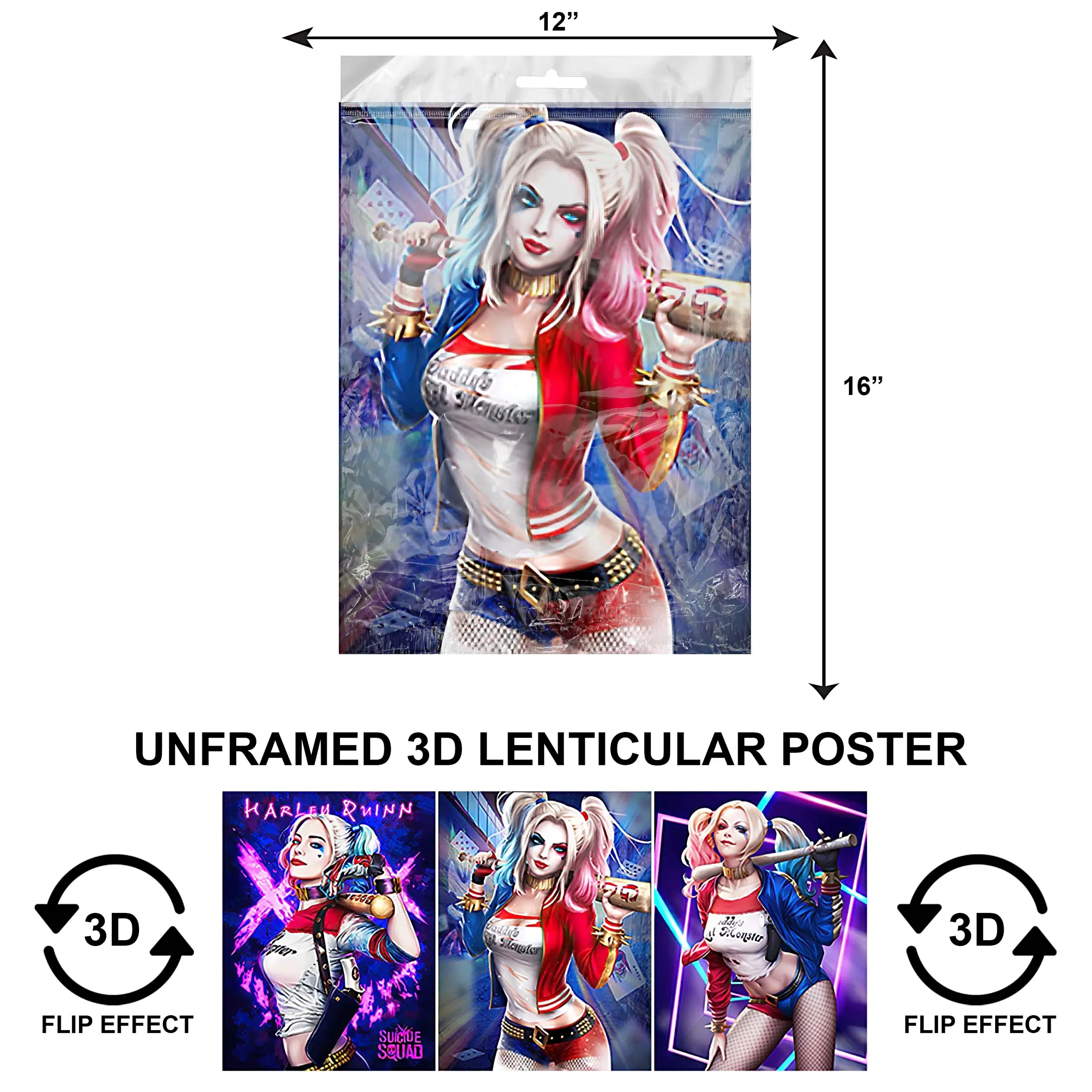 3DPNF-012 Super Heroes – DC Harley Quinn UnFramed Poster