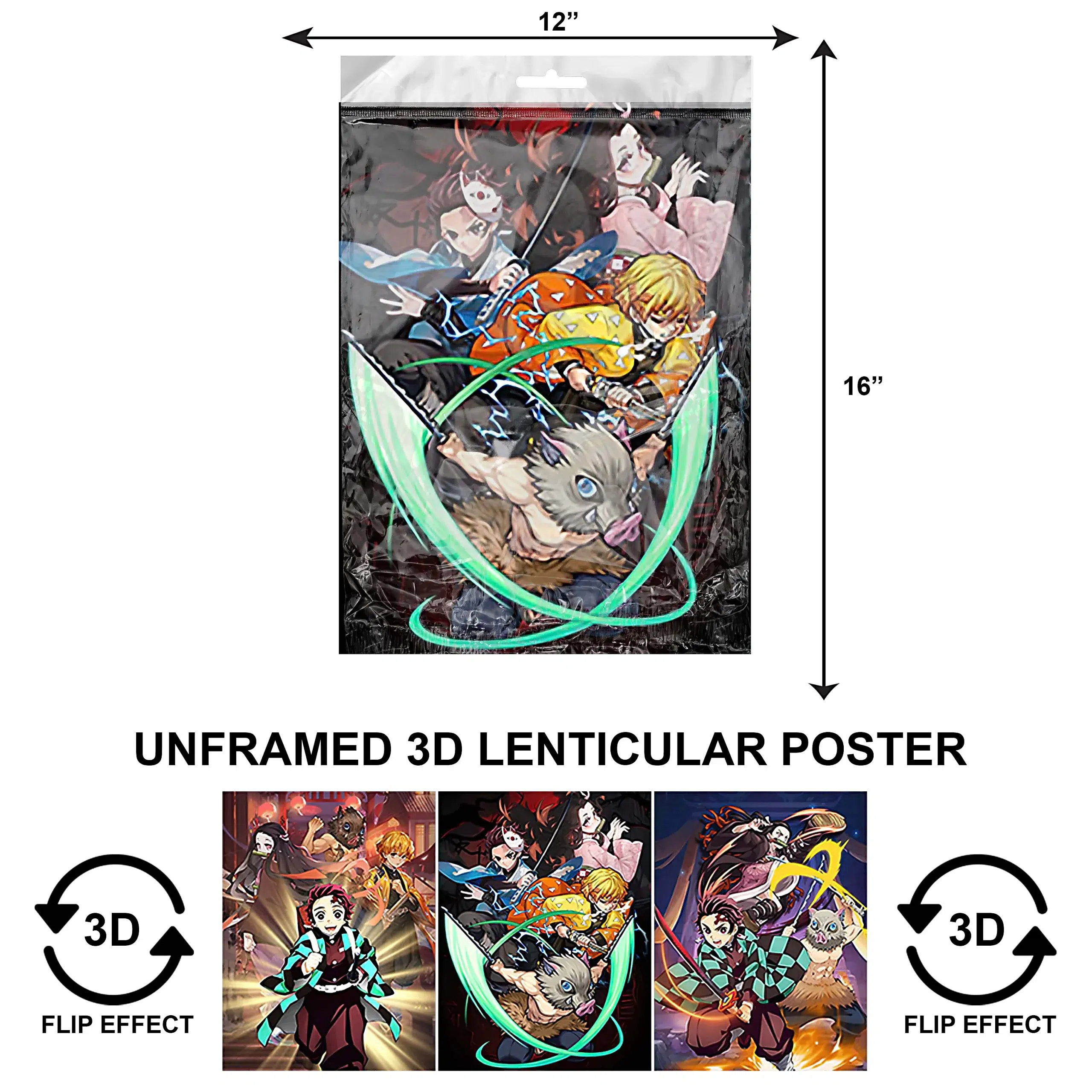 3DPNF-014 Anime – Demon Slayer Yaiba UnFramed Poster