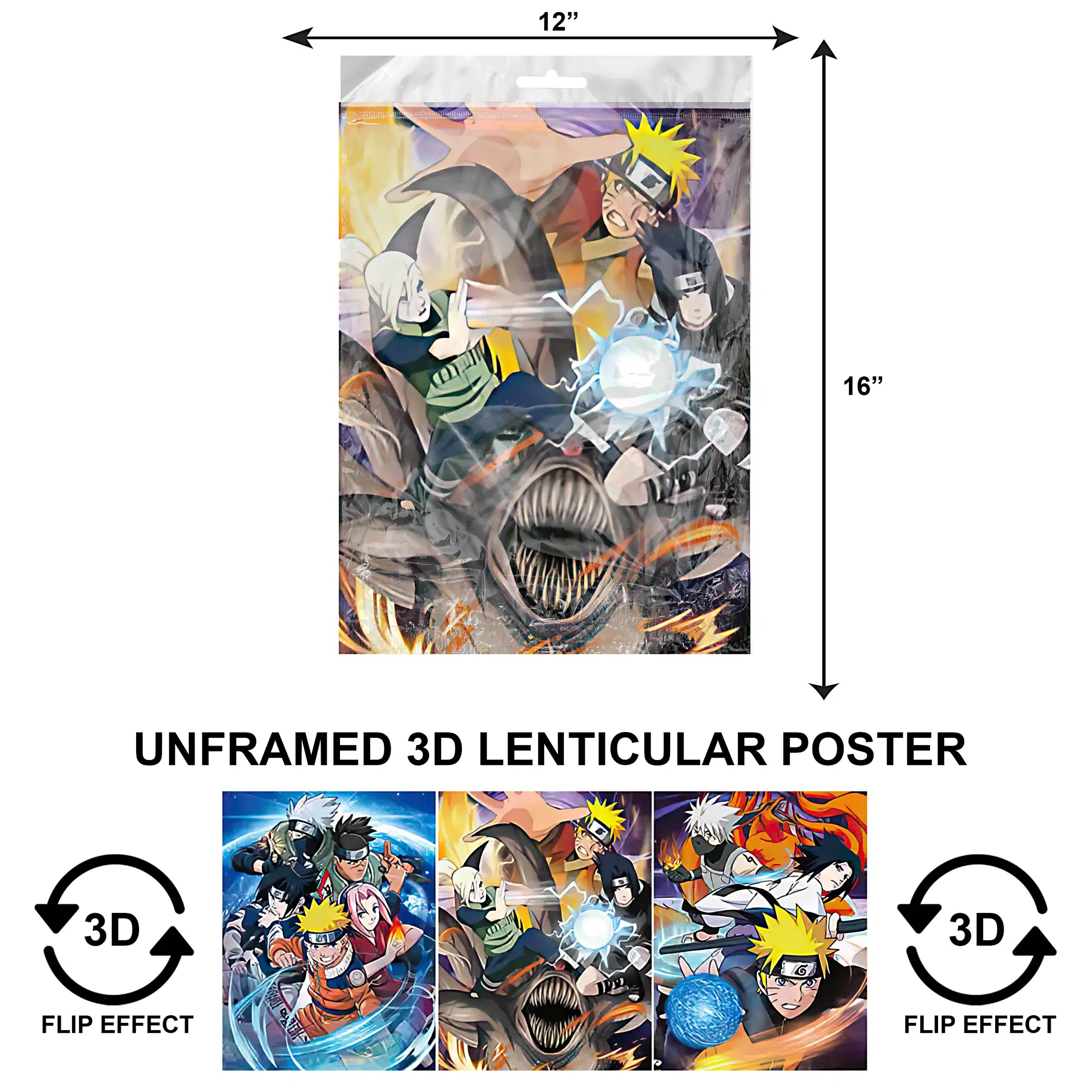 3DPNF-020 Anime – Naruto Power Source UnFramed Poster