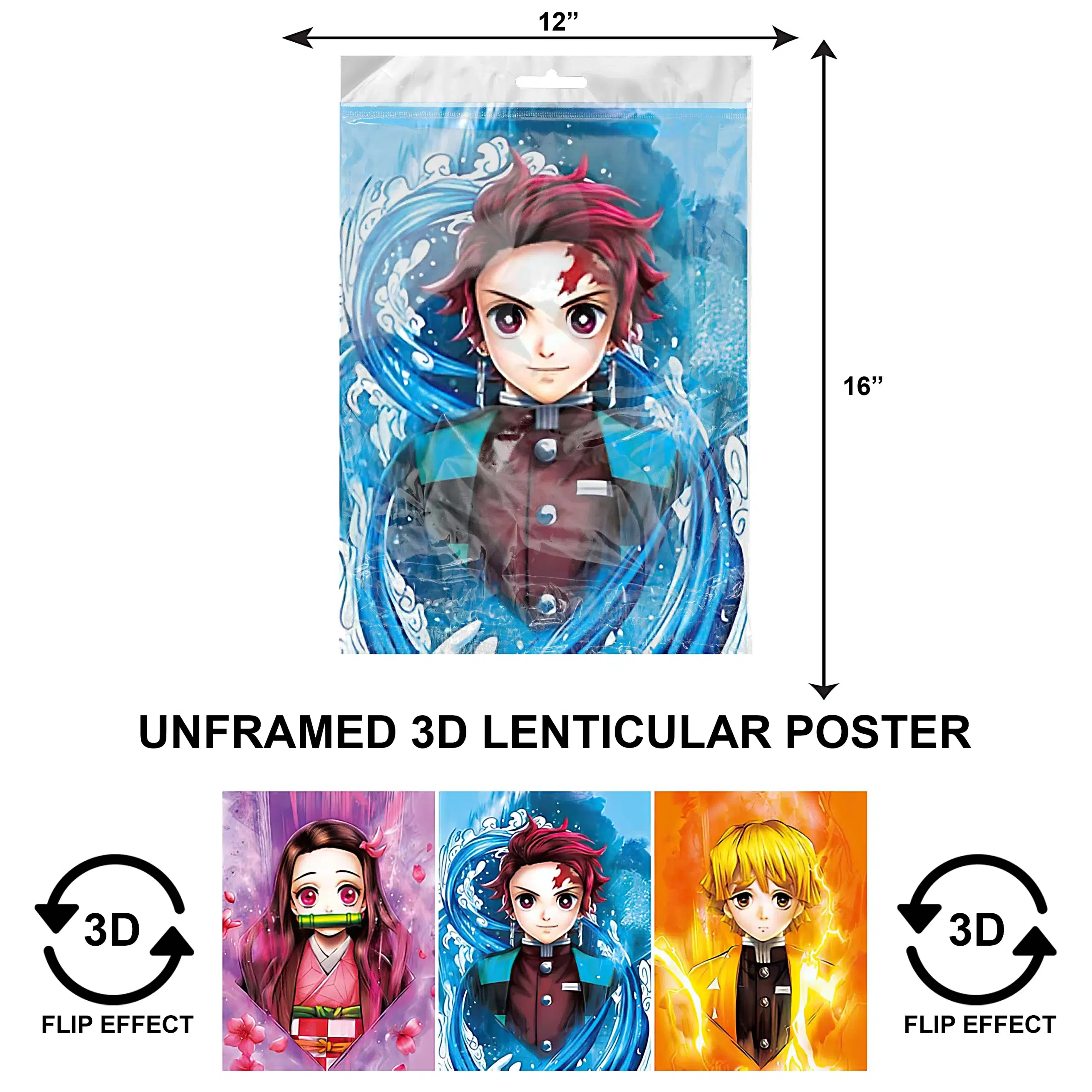 3DPNF-031 Anime – Demon Slayer Tanjiro UnFramed Poster