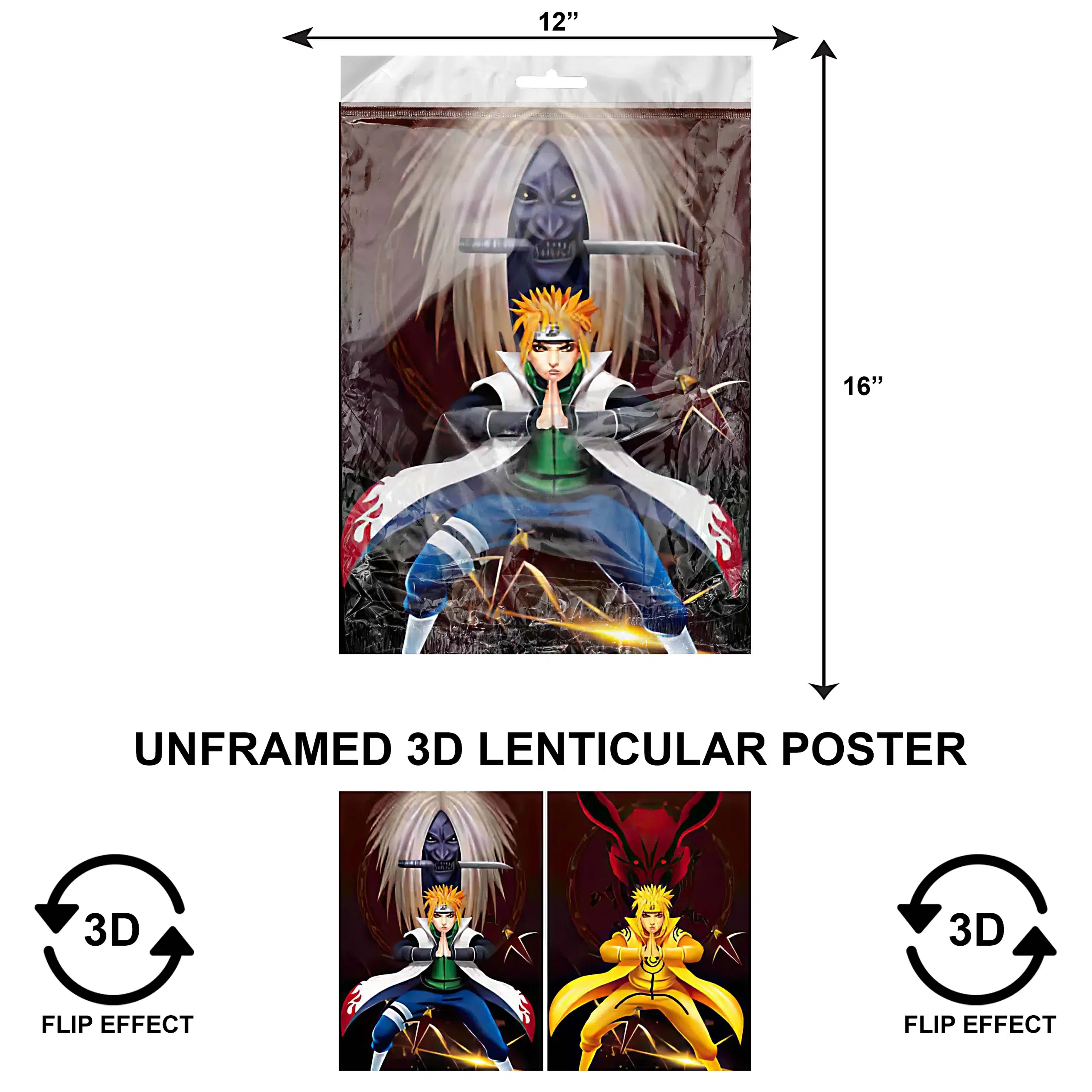 3DPNF-047 Anime – Naruto Zen UnFramed Poster