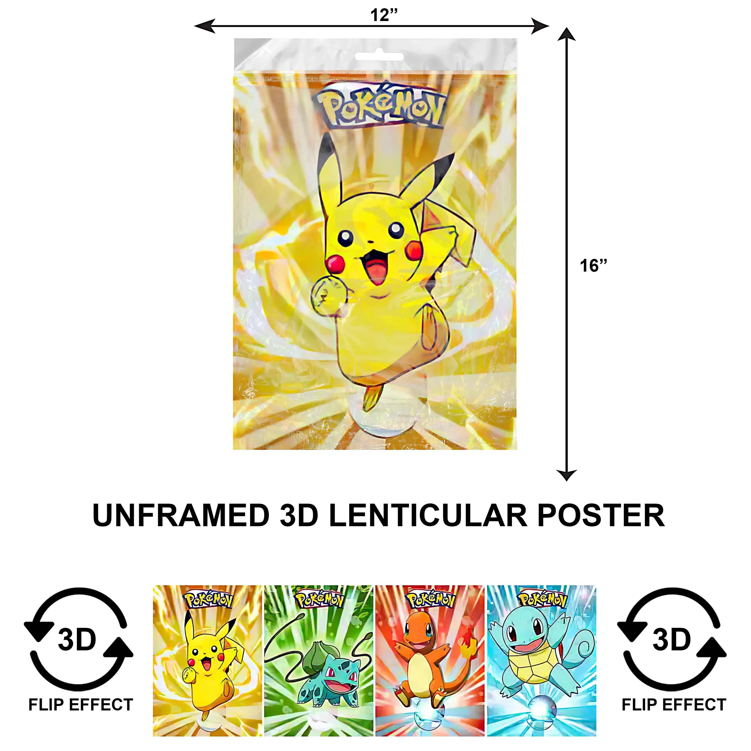 3DPNF-061 Anime – Pokemon Gang UnFramed Poster