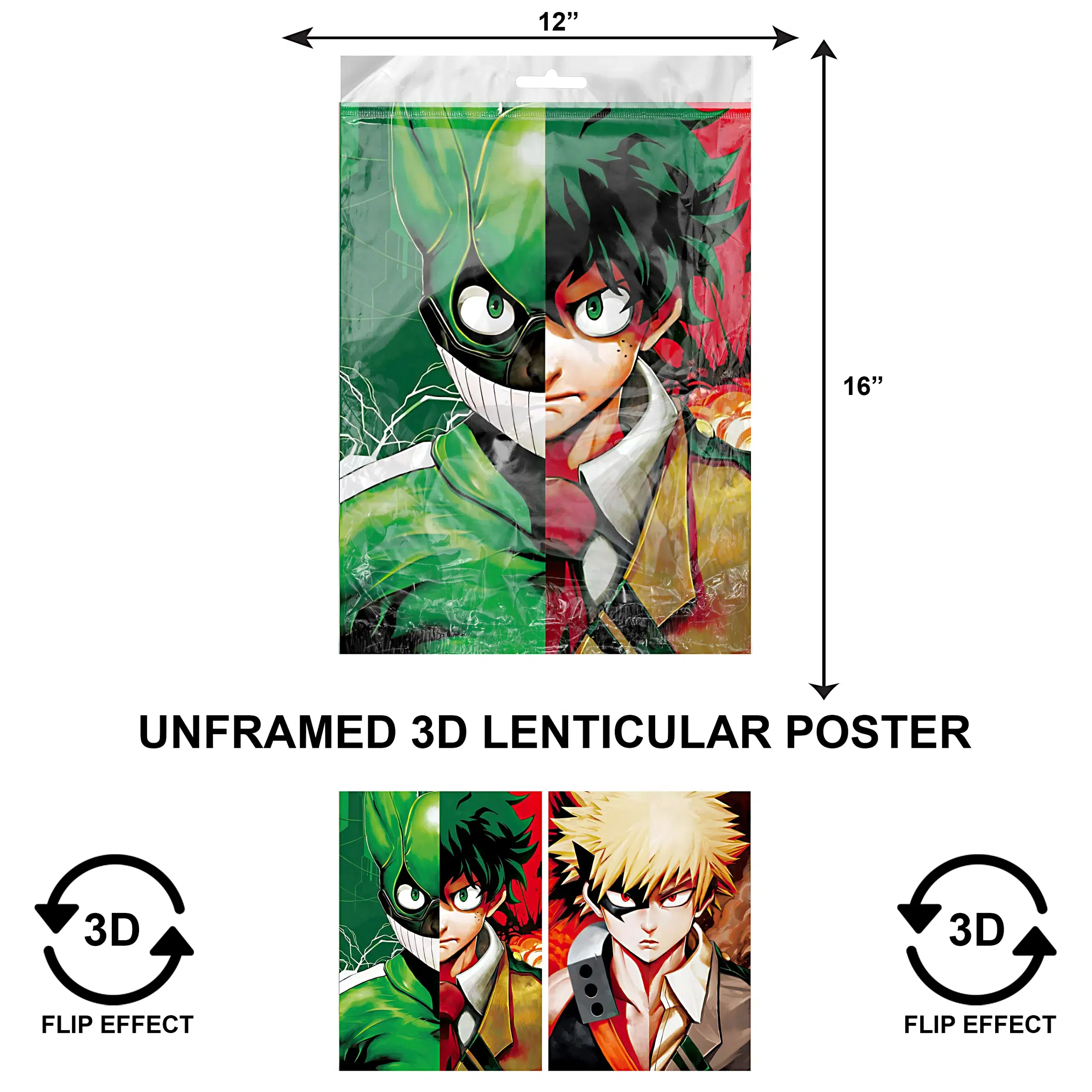 3DPNF-067 Anime – My Hero Academia – Izuku Midoriya UnFramed Poster