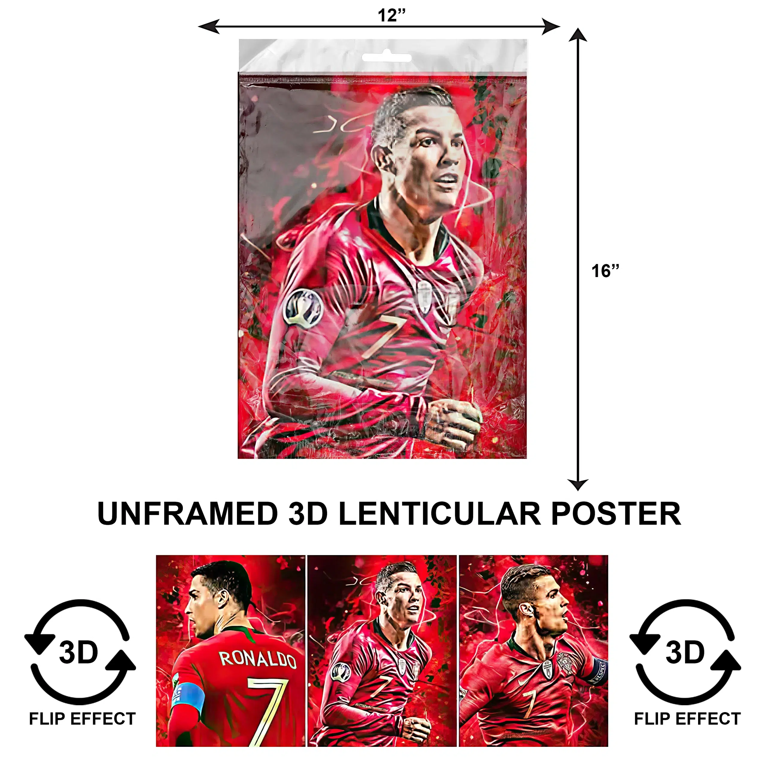 3DPNF-079 Sports – Cristiano Ronaldo 7 UnFramed Poster