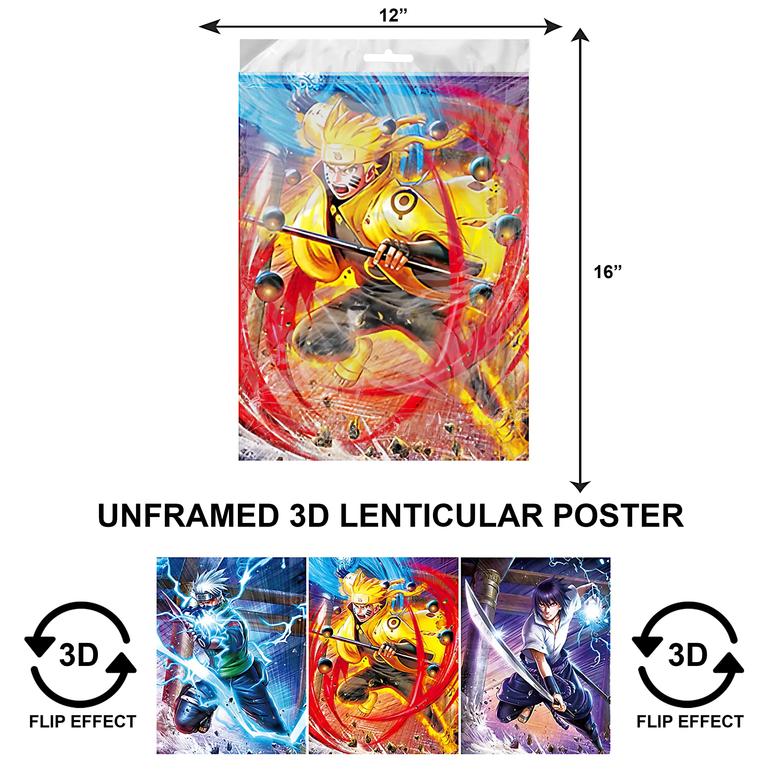 3DPNF-080 Anime – Naruto Uzumaki UnFramed Poster