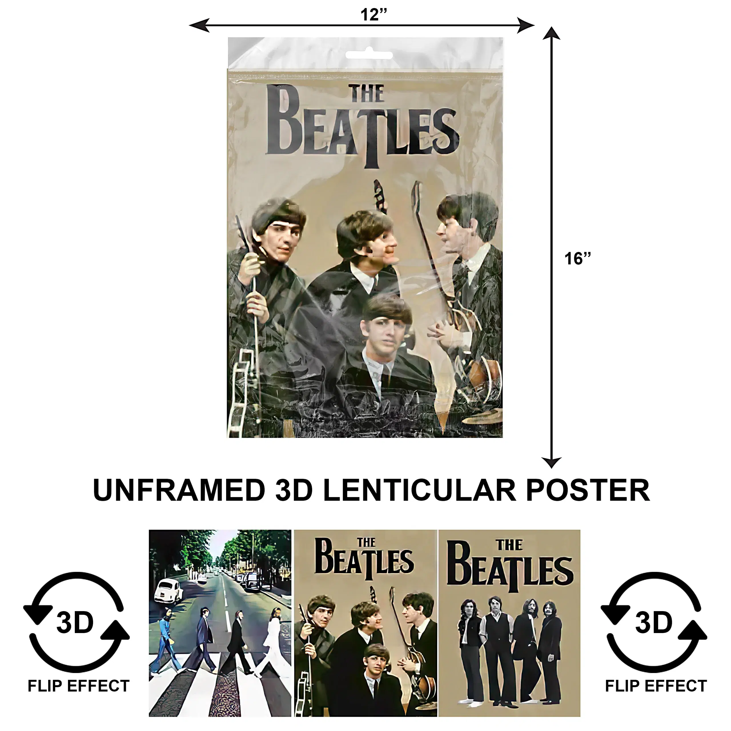 3DPNF-082 Music – The Beatles UnFramed Poster