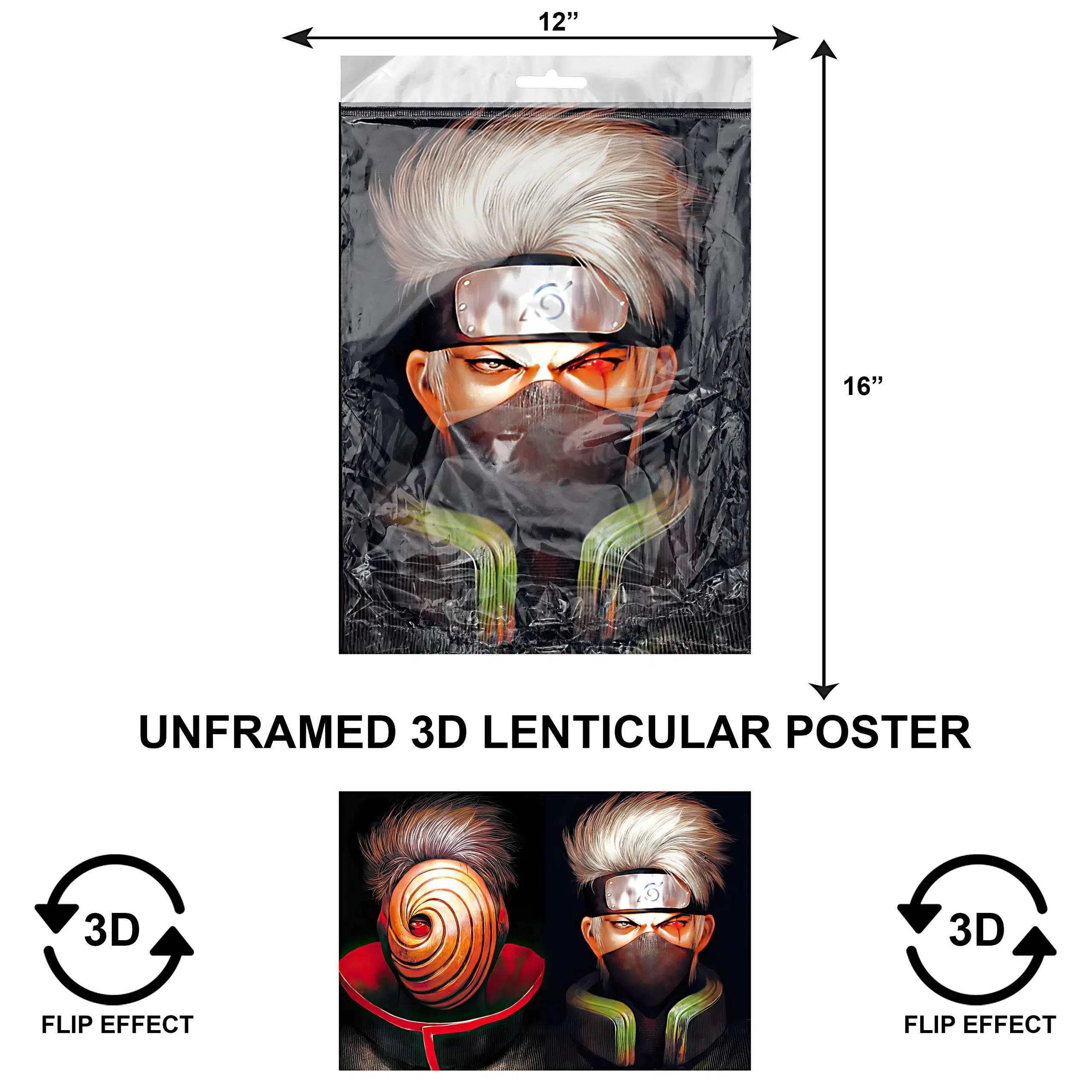 3DPNF-086 Anime – Naruto Masked UnFramed Poster