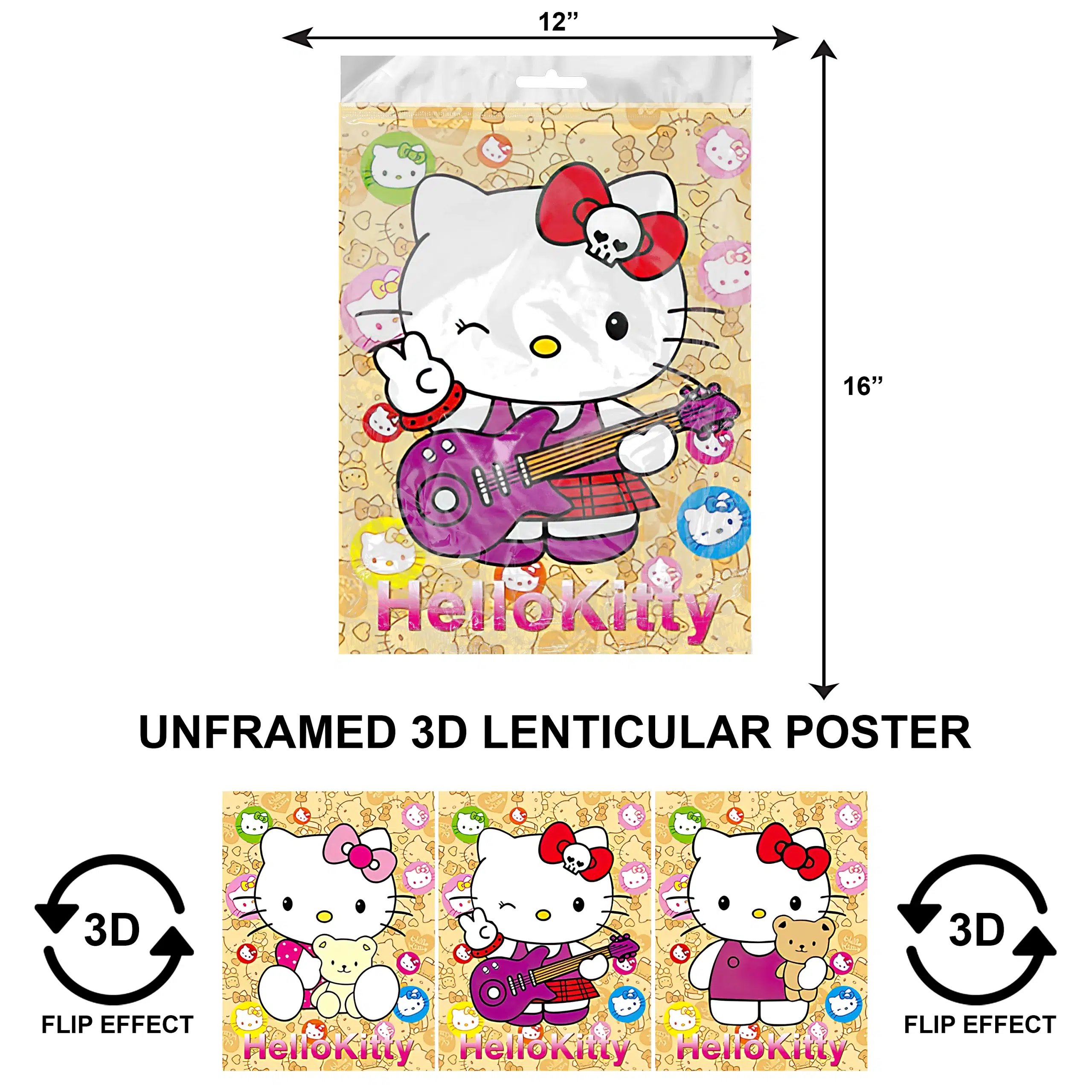 3DPNF-100 Cartoon – Hello Kitty Winks UnFramed Poster
