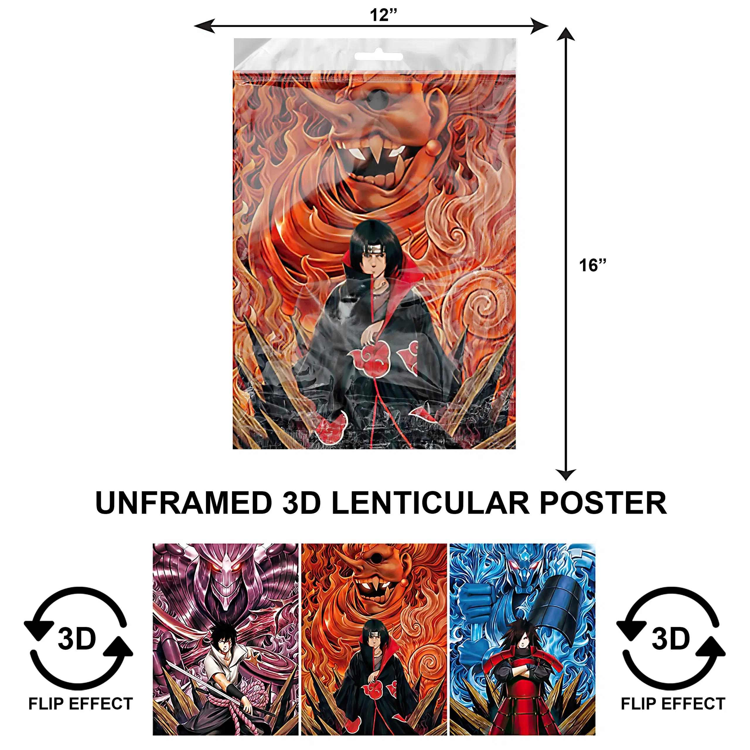 3DPNF-104 Anime -Itachi Uchiha UnFramed Poster