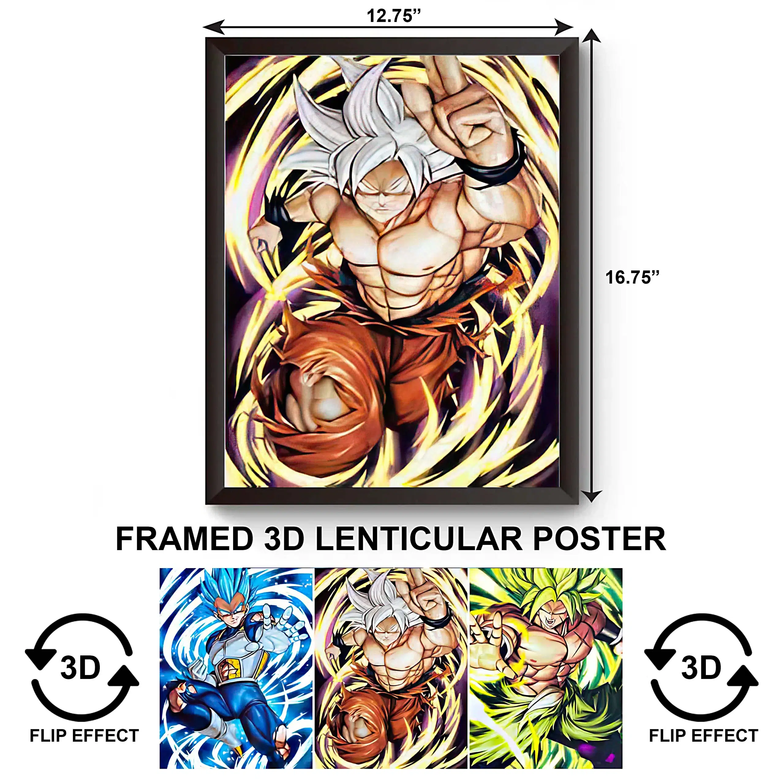 3DPWF-017 Anime – Dragon Ballz Goku The Hero Framed Poster