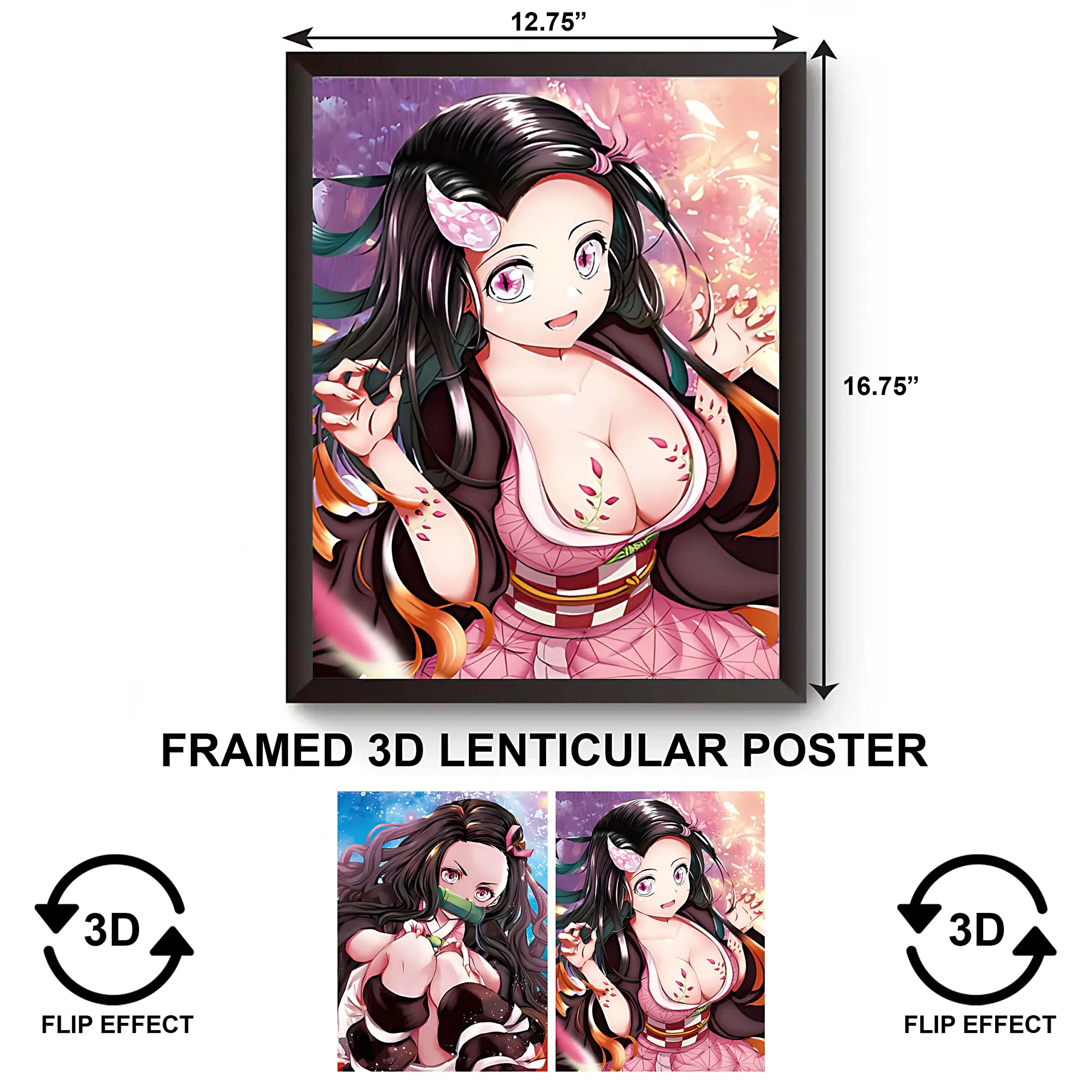 3DPWF-022 Anime – Demon Slayer Nezuko Framed Poster