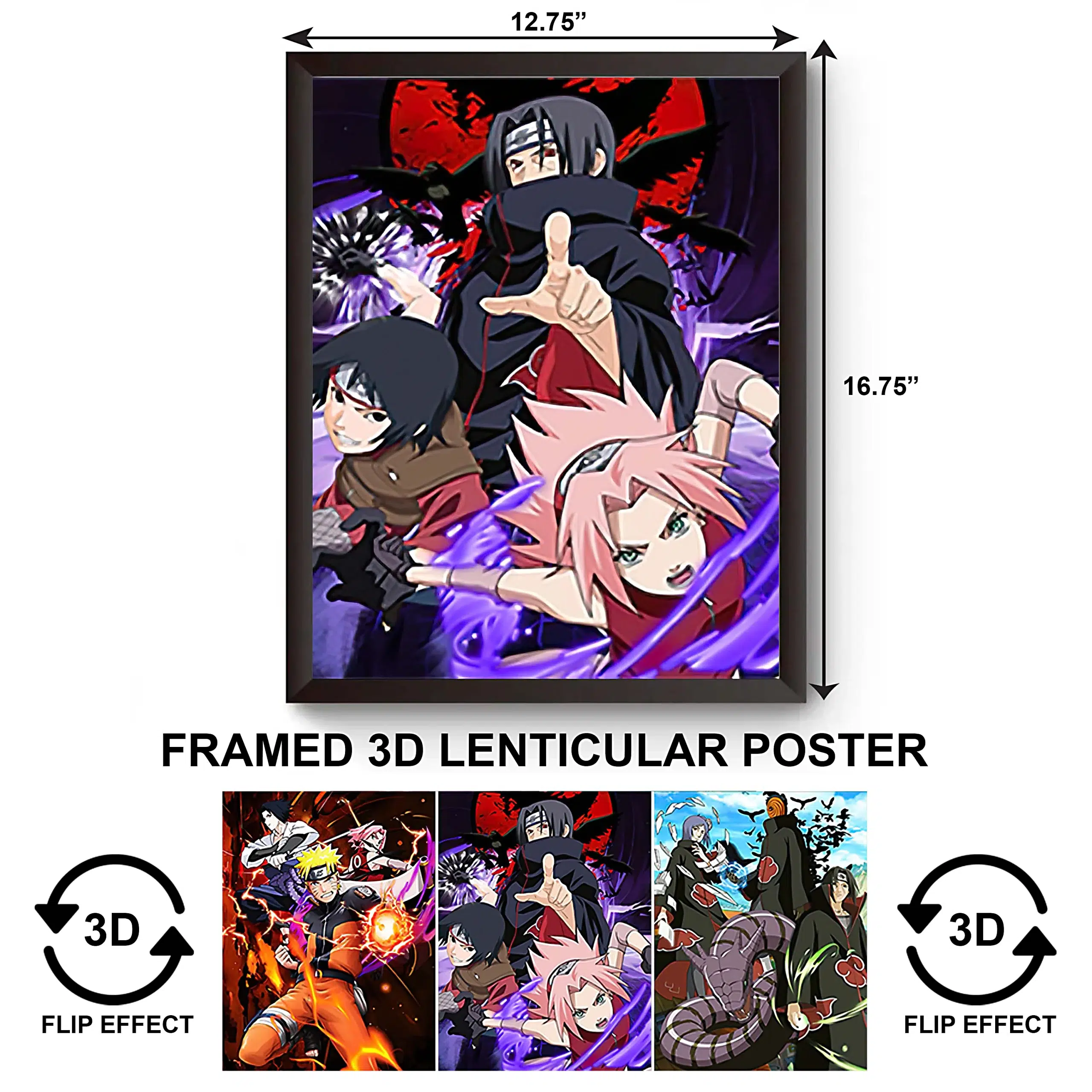 3DPWF-034 Anime – Naruto & Friends Framed Poster