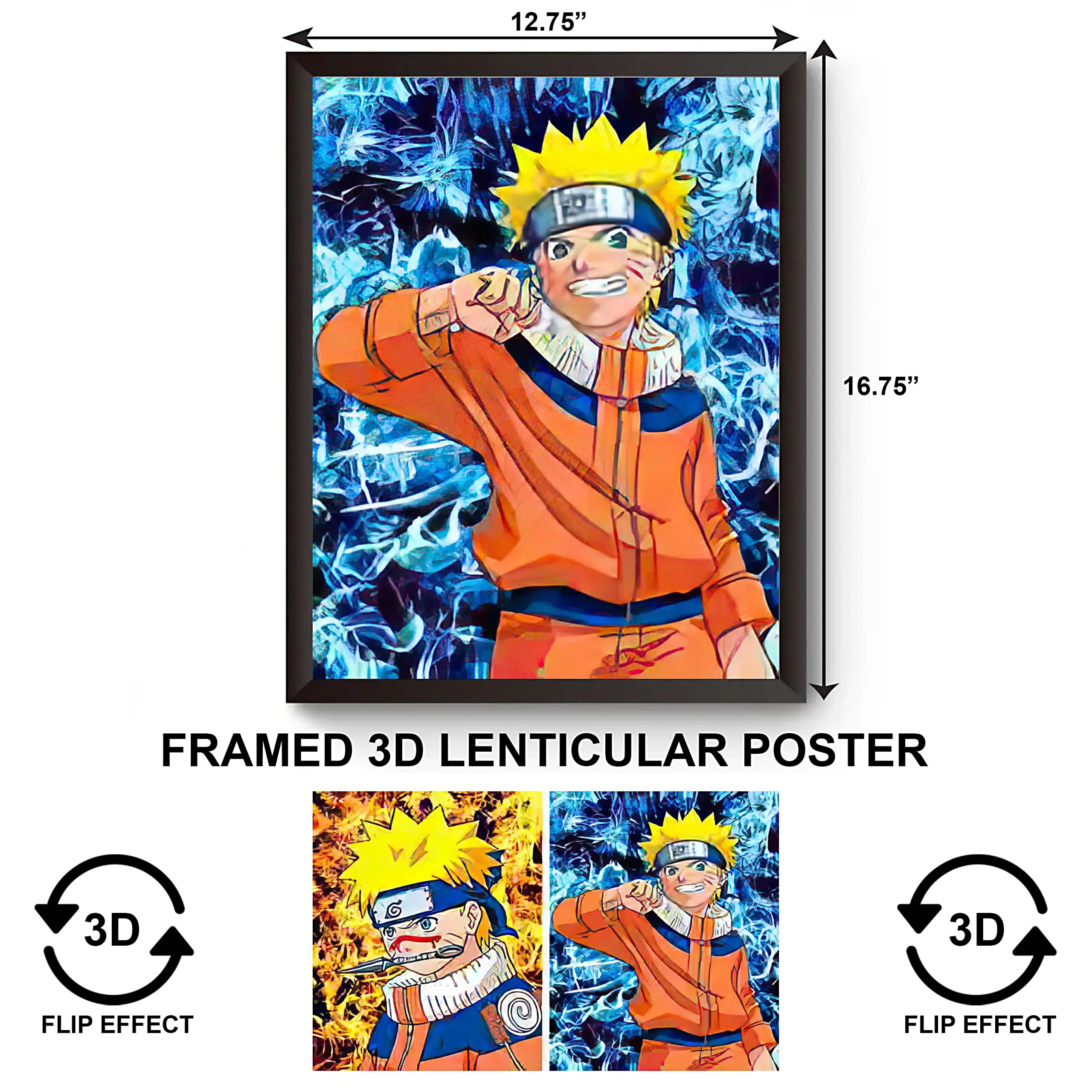 3DPWF-036 Anime – Naruto Duo Framed Poster