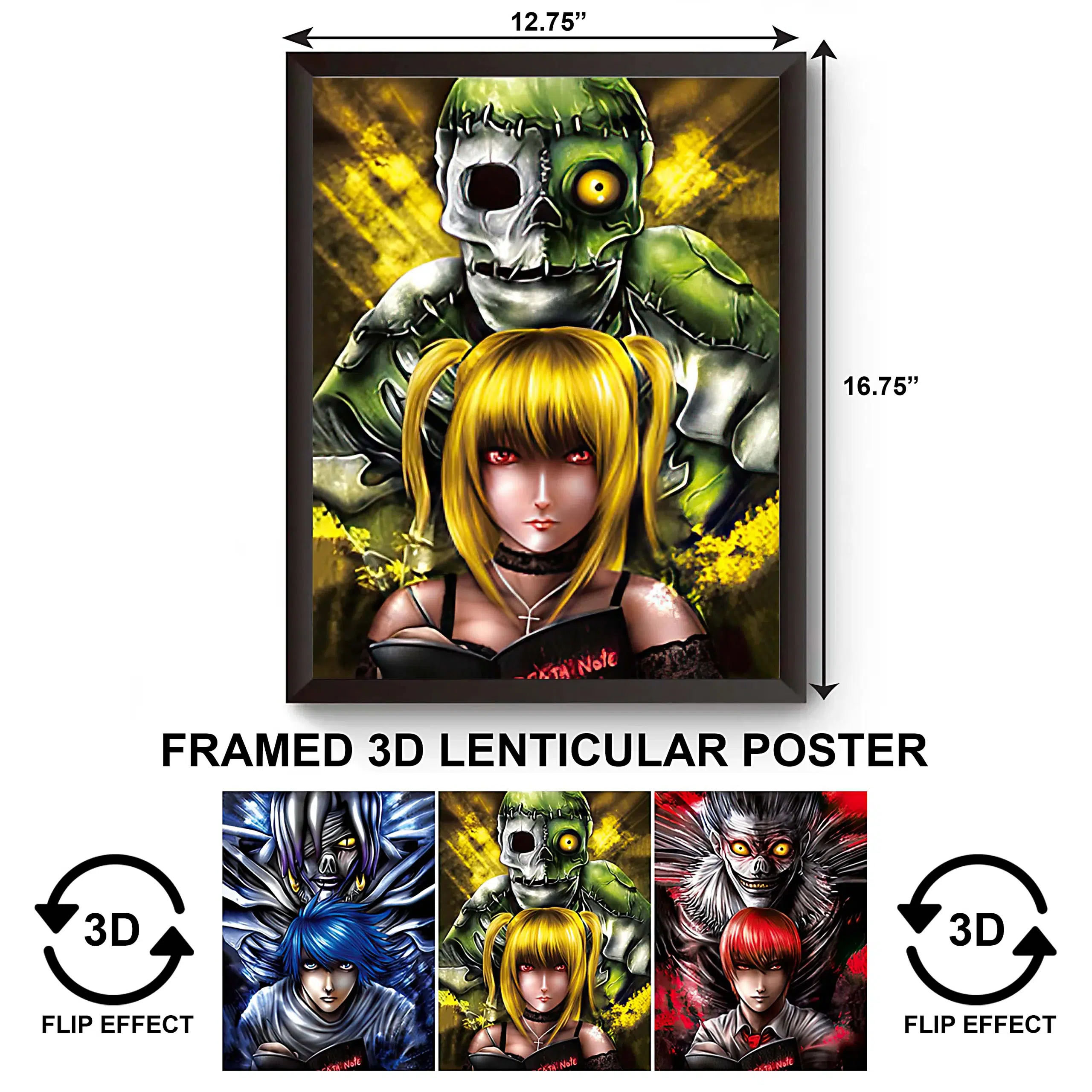 3DPWF-040 Anime – Goku Saitama Midoriya Bakugou Todoroki Kamado Tanjirou Kamado Framed Poster