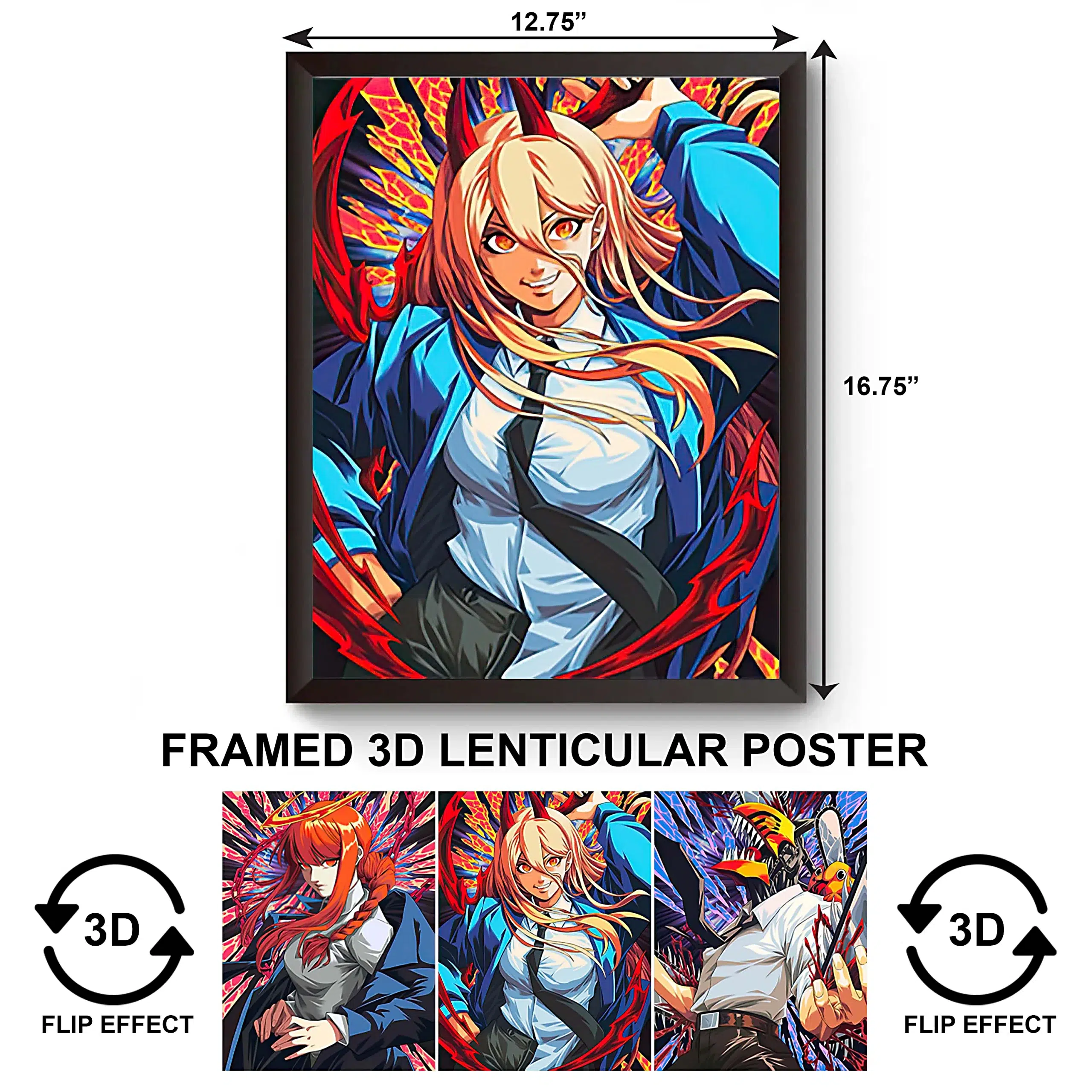 3DPWF-043 Anime – Chainsaw Man Power Framed Poster