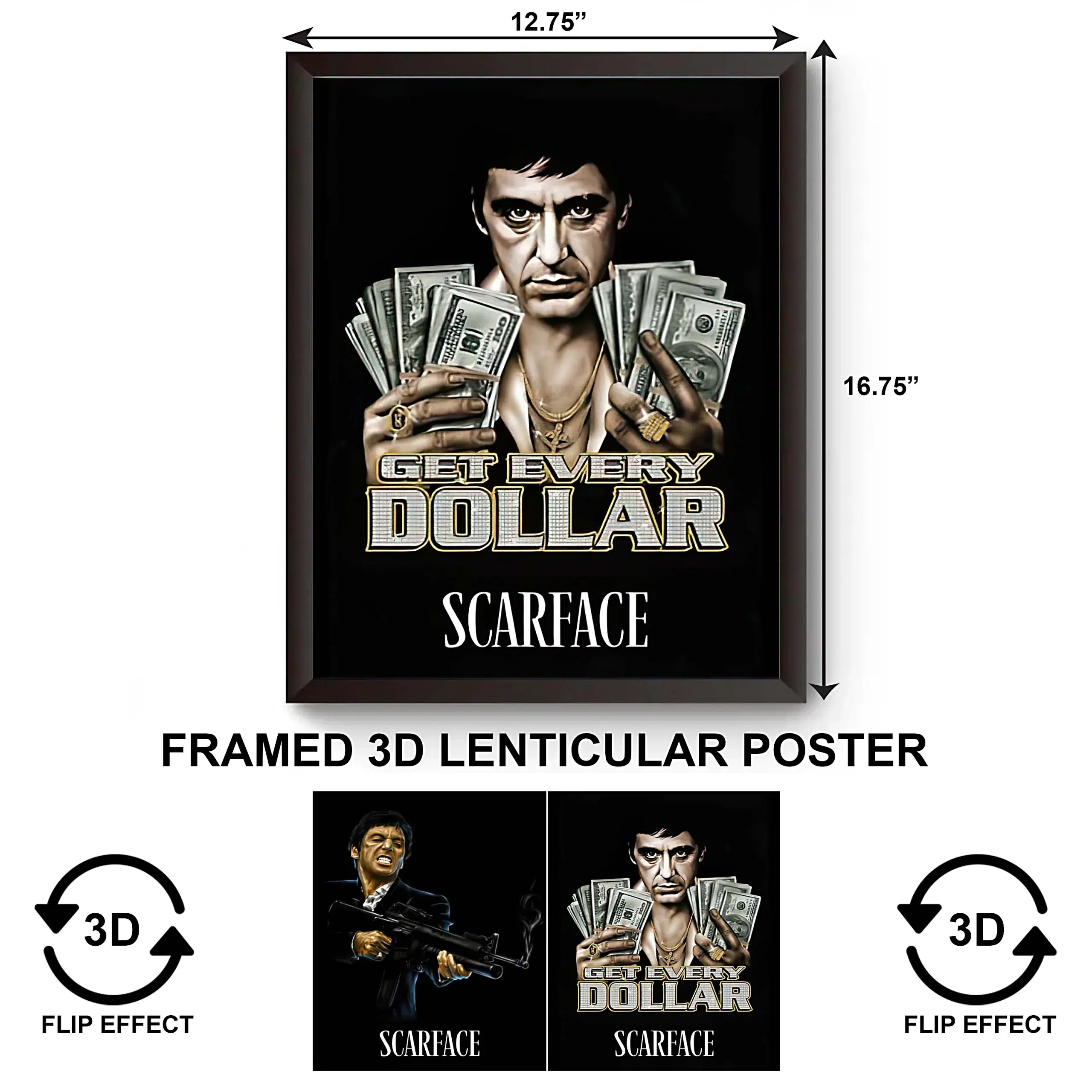 3DPWF-044 Movie – Scarface Framed Poster