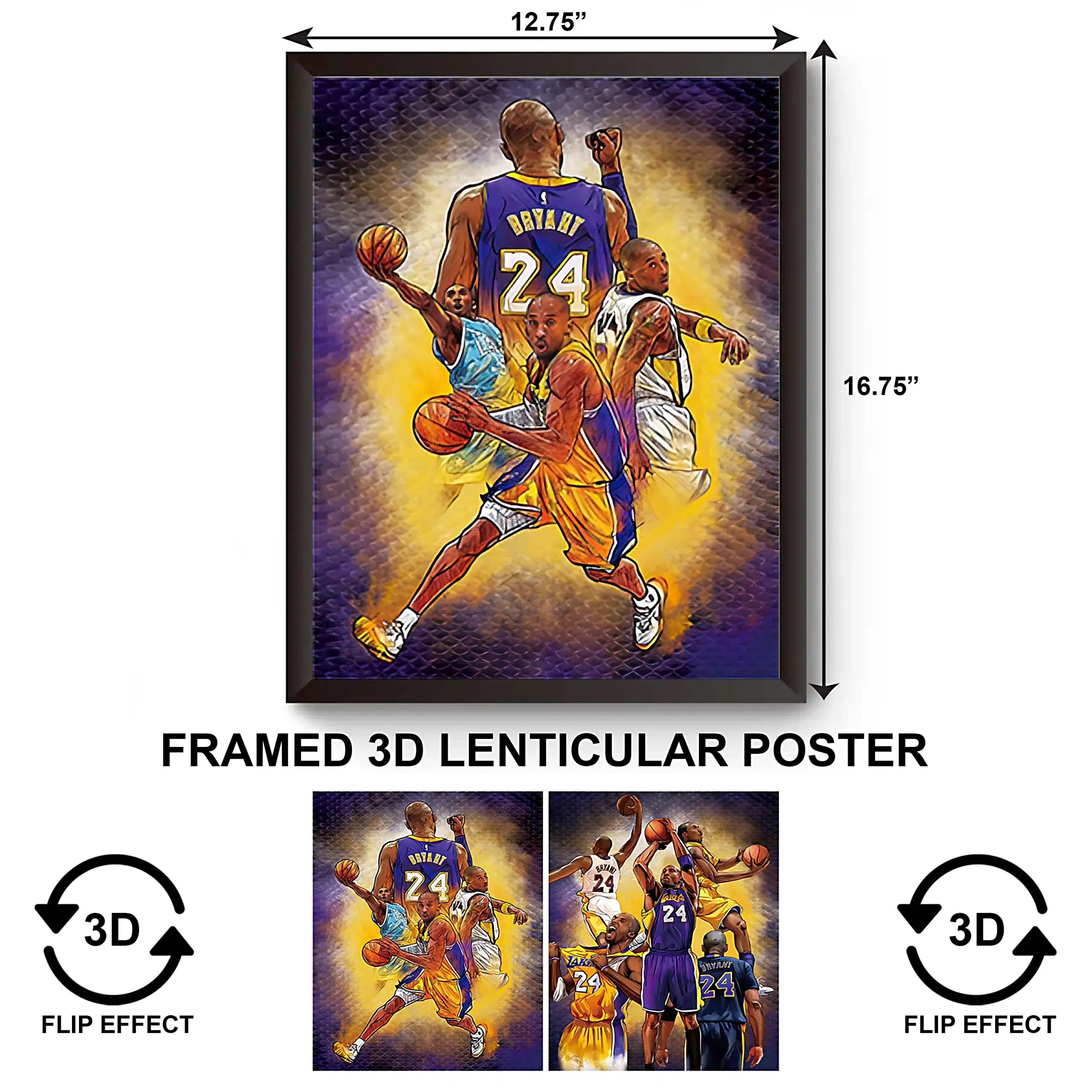 3DPWF-050 Sports – Lakers Thomas Bryant Framed Poster