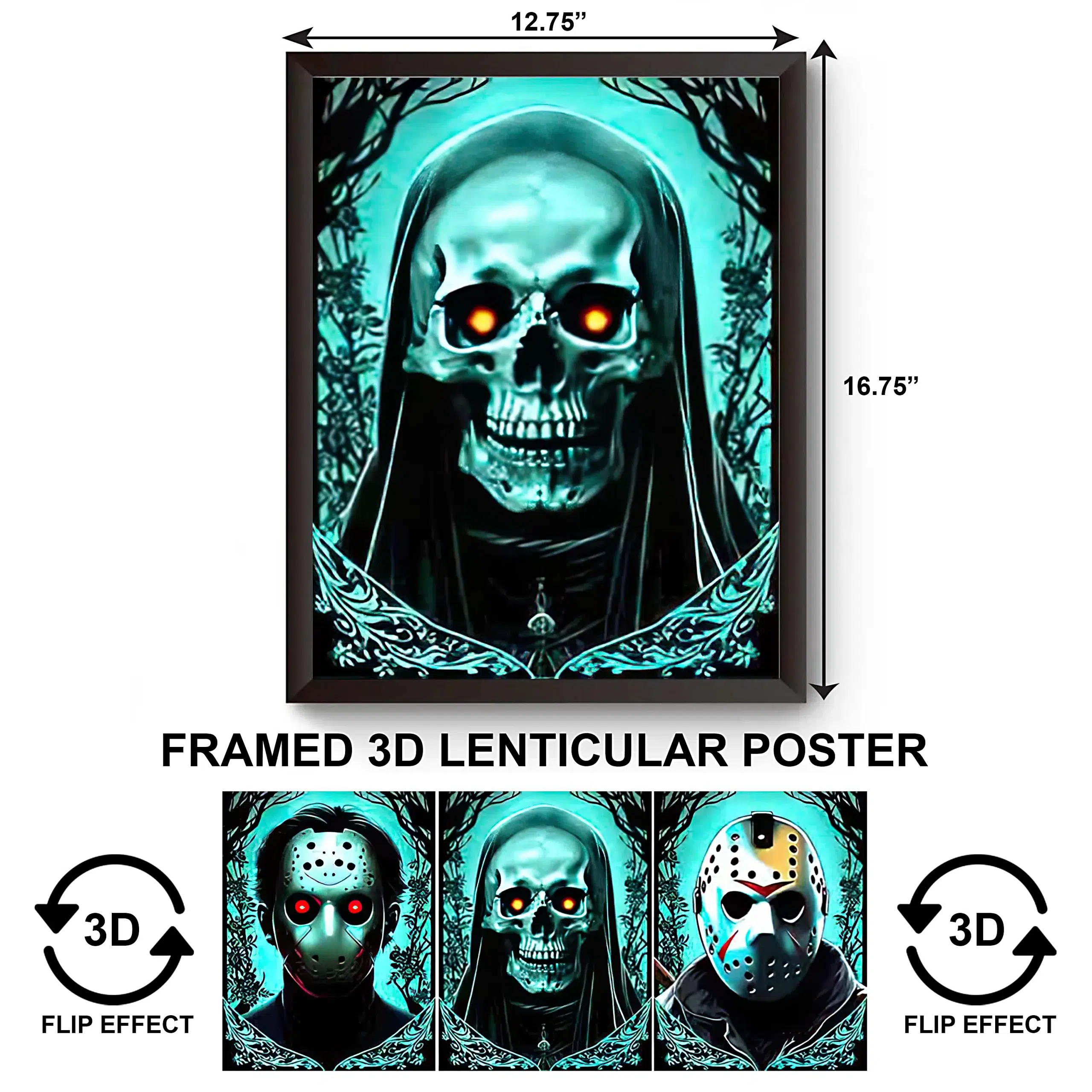 3DPWF-058 Movies – Halloween Jason Framed Poster