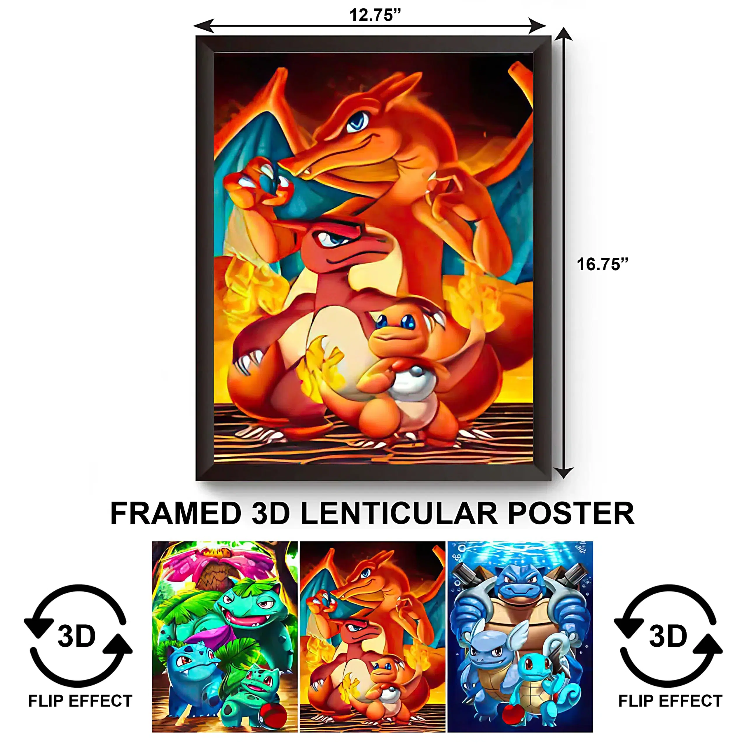 3DPWF-062 Anime – Charizard Gang Framed Poster