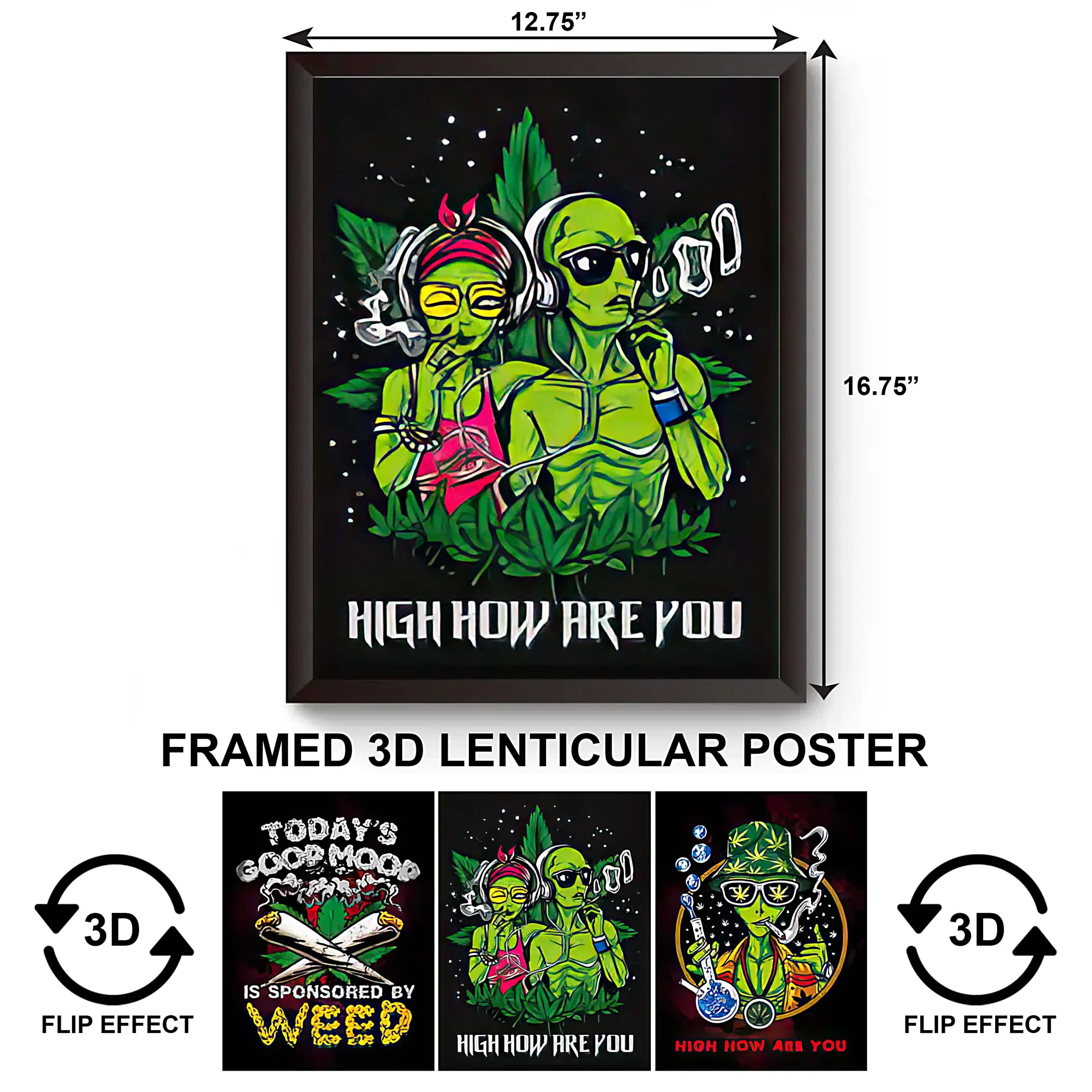3DPWF-080 Stoned – High How Are You Framed Poster