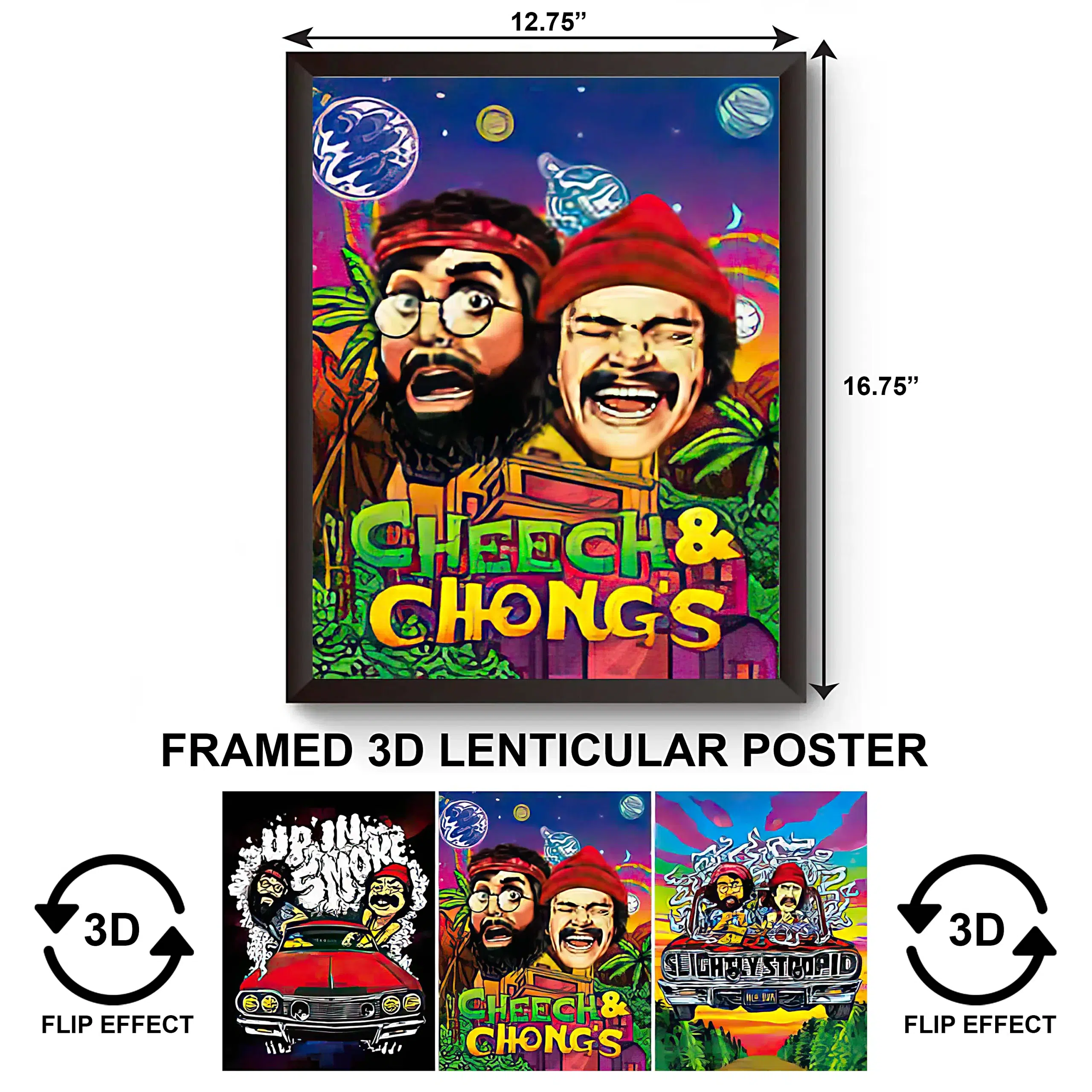 3DPWF-082 Stoned – Cheech & Chong Framed Poster