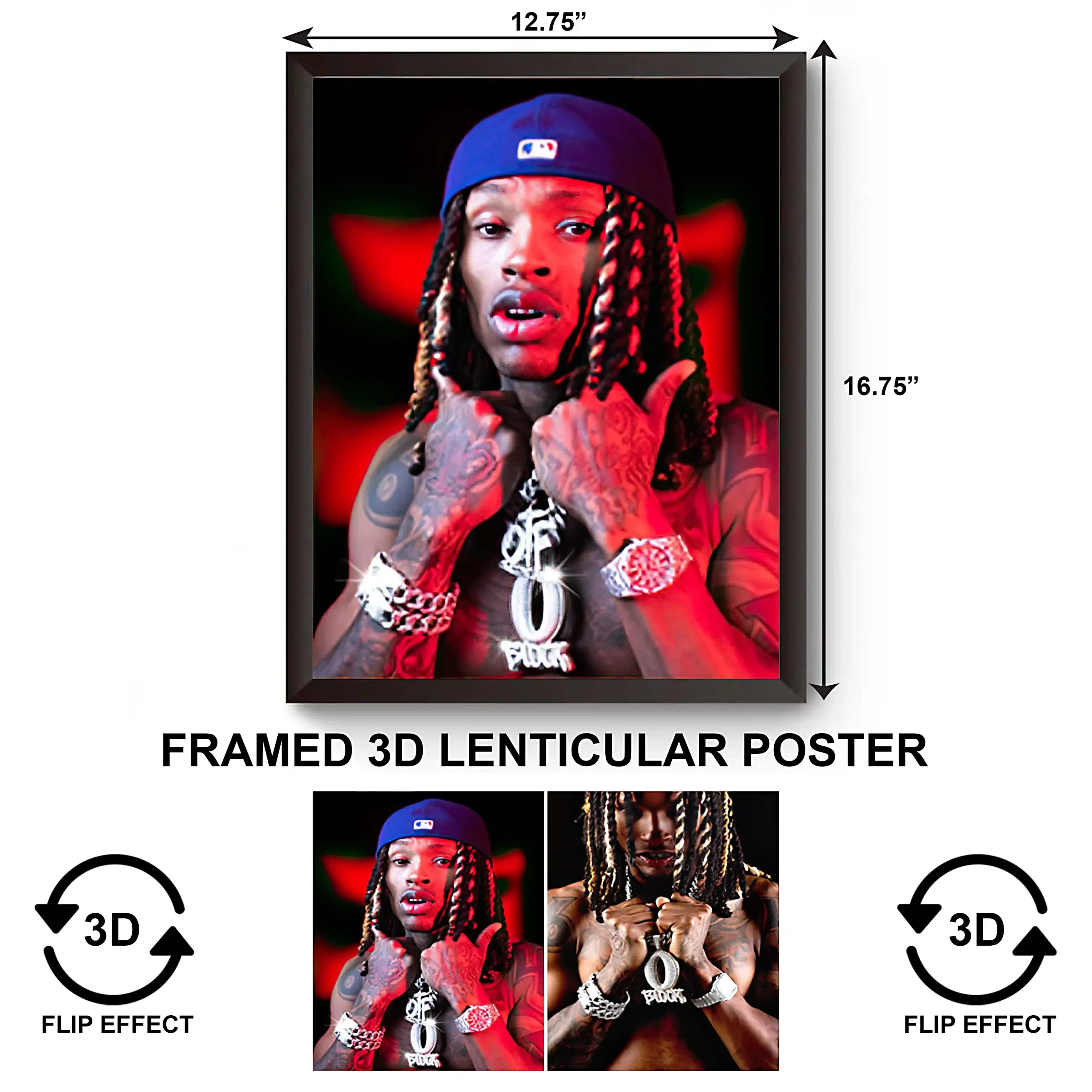 3DPWF-092 Music – Rapper O Block Framed Poster