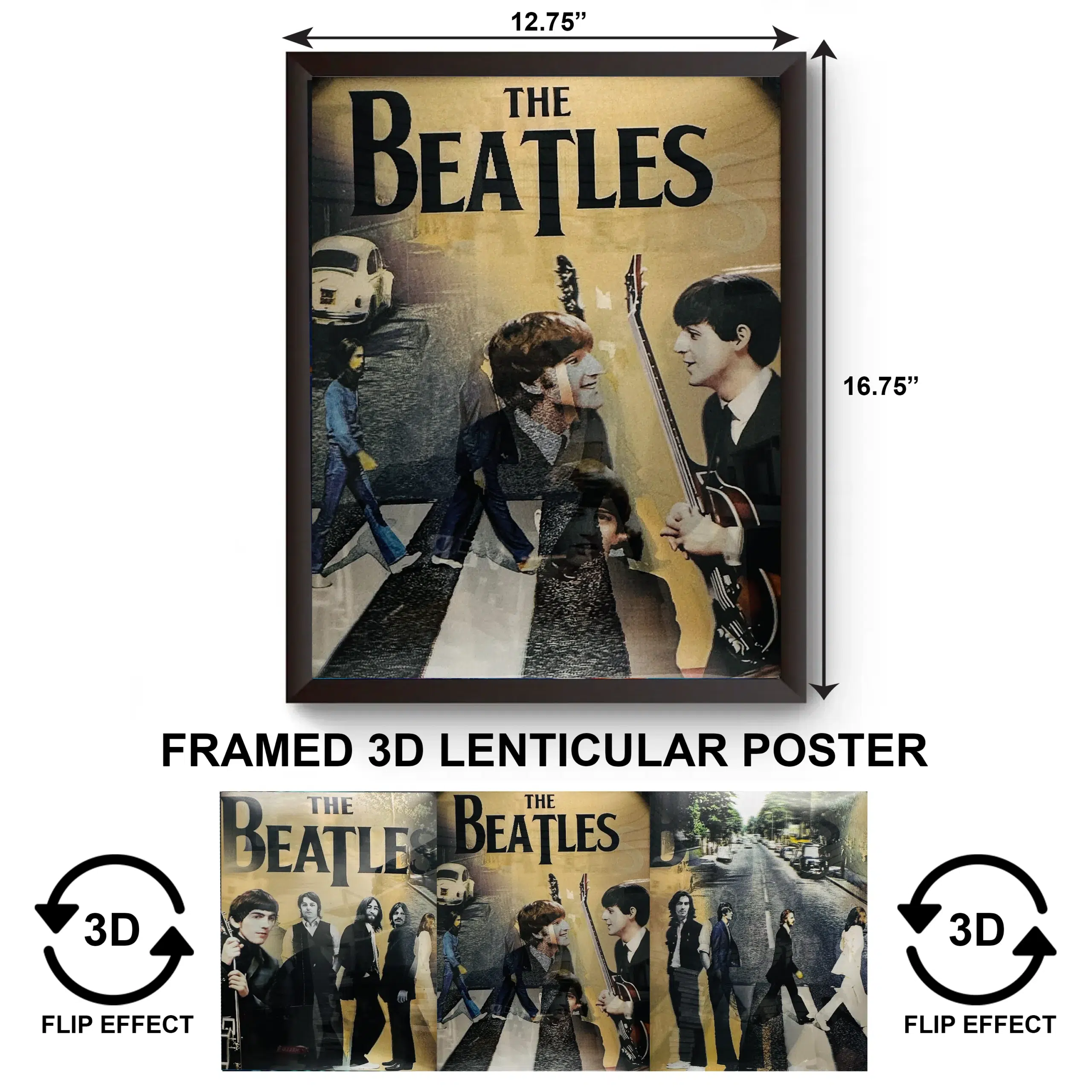 3DPWF-102 Music – The Beatles Framed Poster
