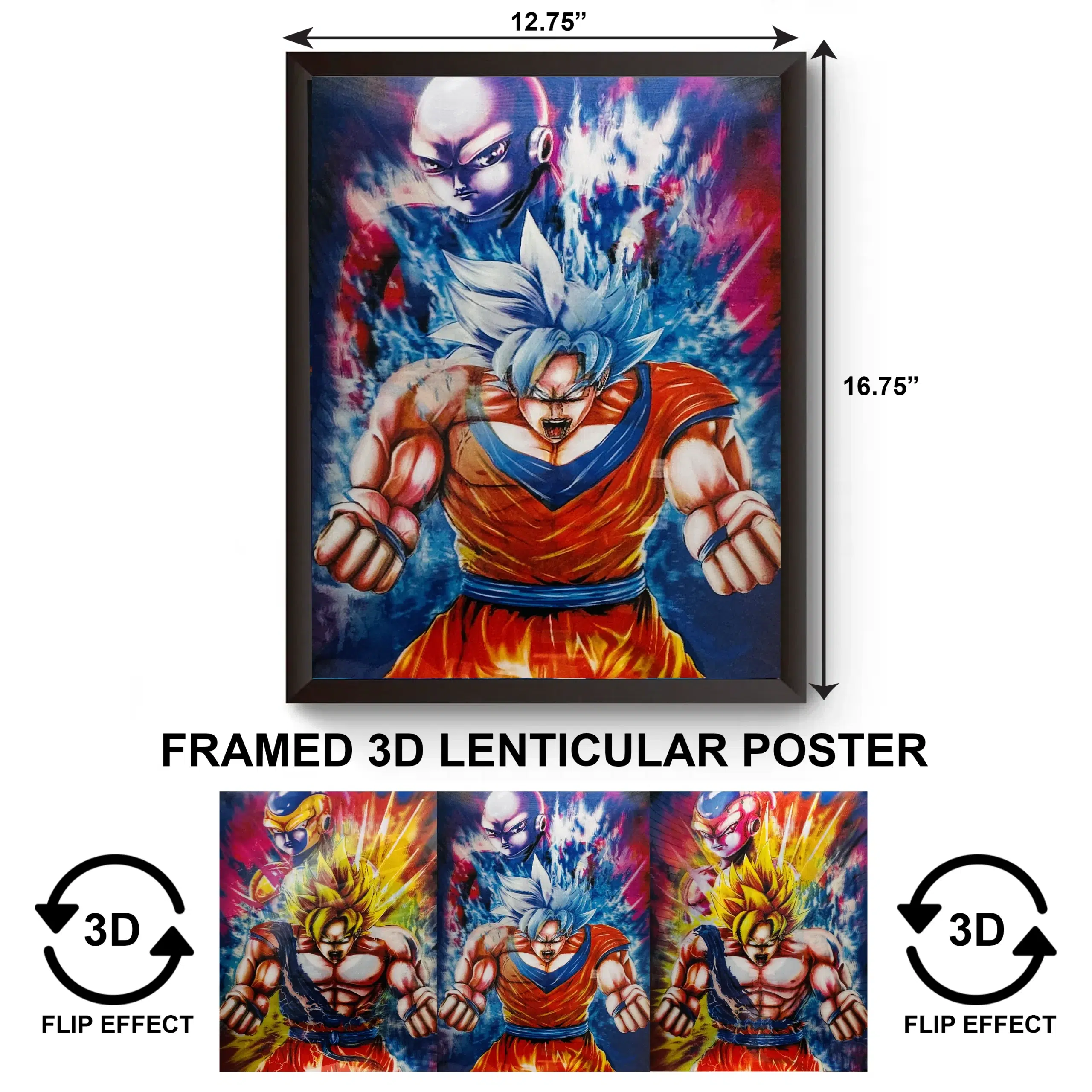 3DPWF-104 Anime – Goku Transforms Framed Poster
