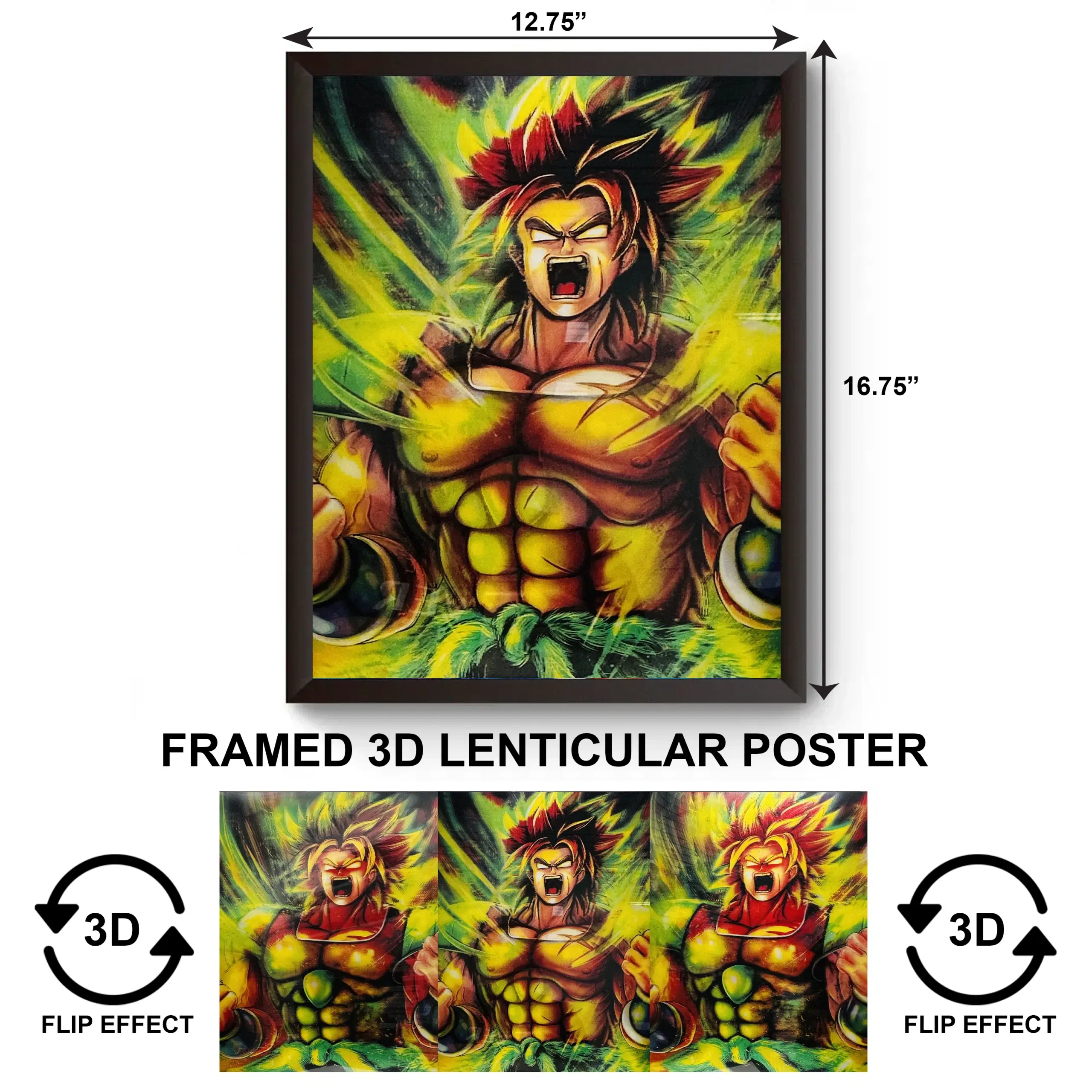 3DPWF-108 Anime – DragonBallz Goku Mad Framed Poster