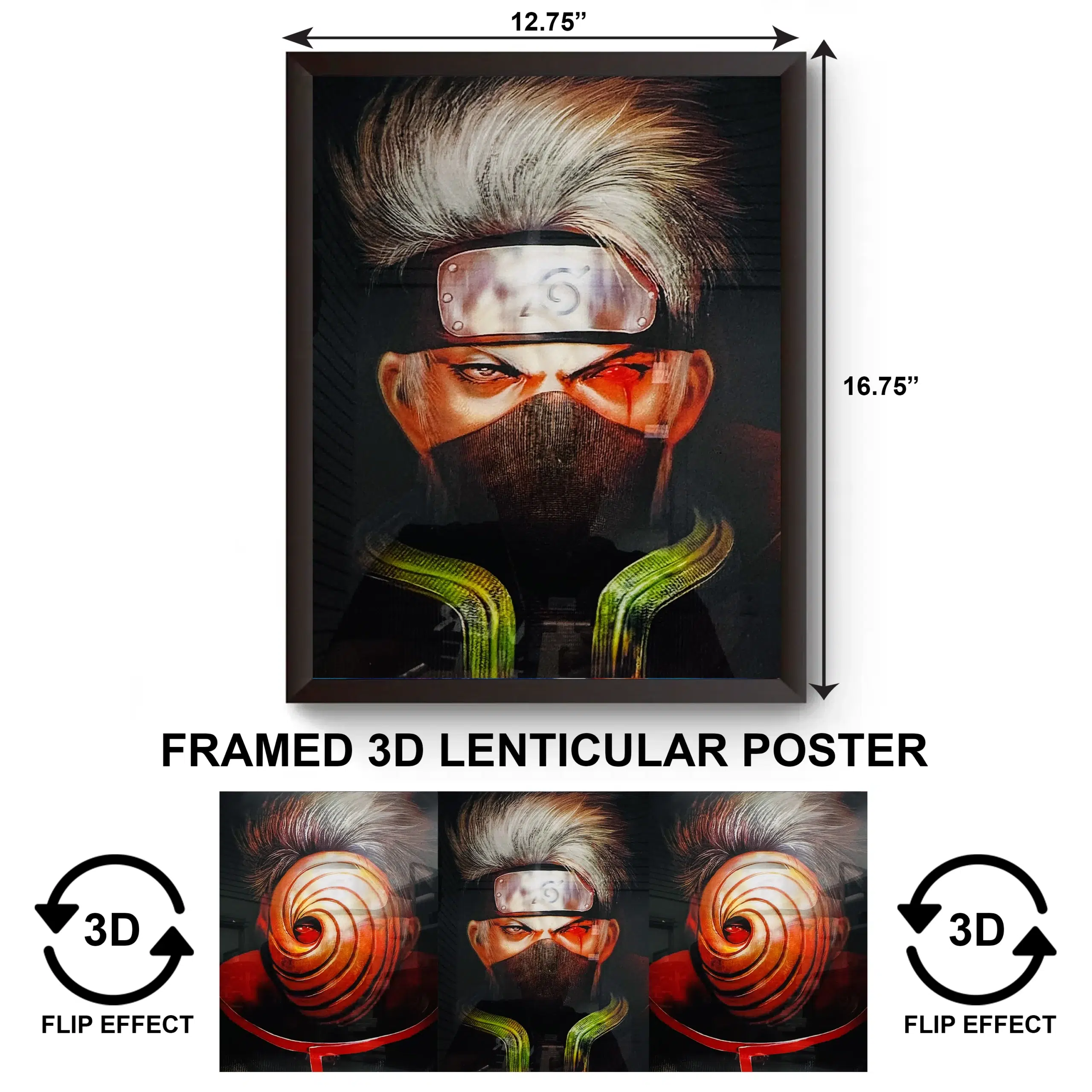 3DPWF-113 Anime – Naruto Mask Framed Poster