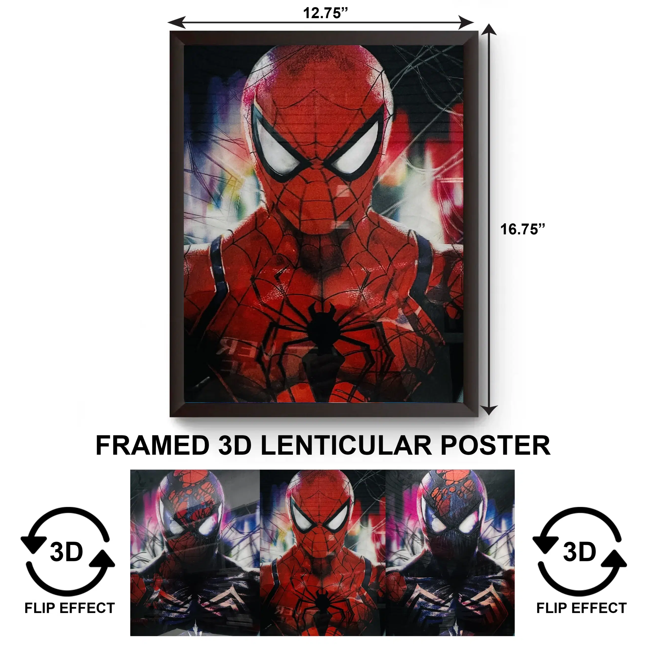 3DPWF-115 Comic -Spiderman Framed Poster