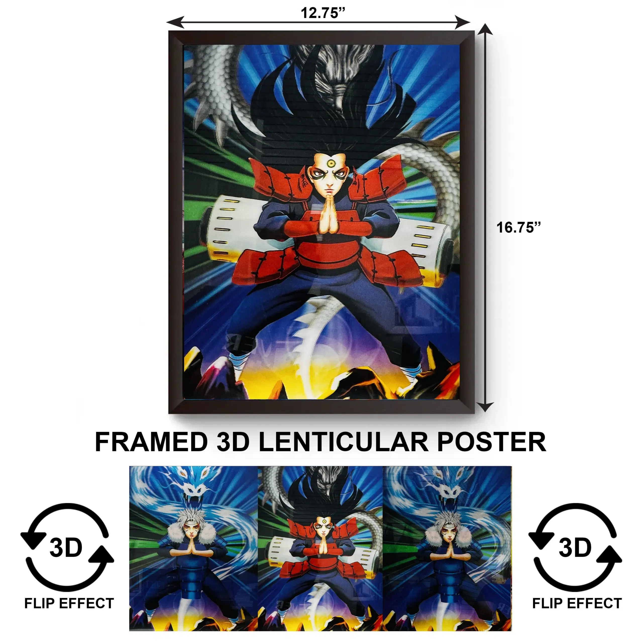 3DPWF-127 Anime – Deku – Bakugo – Naruto God of Shinobi Framed Poster