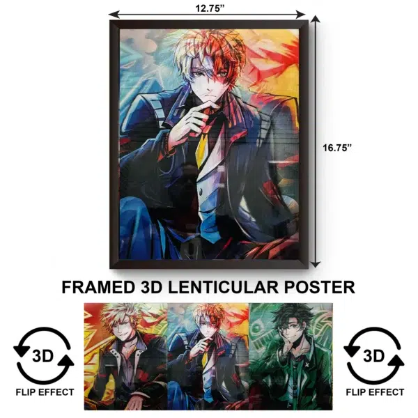 3DPWF-131 Anime - Katsuki Bakugo Framed Poster