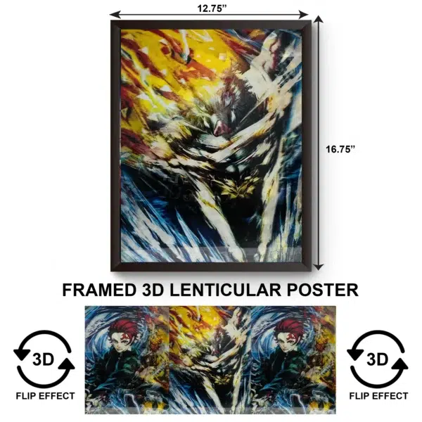 3DPWF-132 Anime - Demon Slayer Inosuke Framed Poster