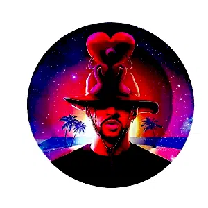 ASH035 Tin Ashtray 5.5″x5.5″ Bad Bunny Heart Hat