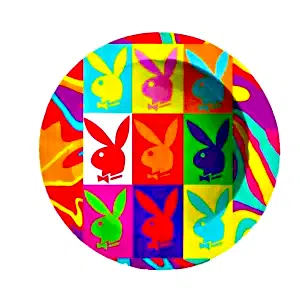 ASH057 Tin Ashtray 5.5″x5.5″ Playboy Bunny