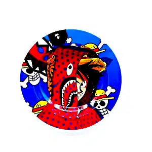 ASH081 Tin Ashtray 5.5″x5.5″ Anime Monkey D. Luffy Bape Face