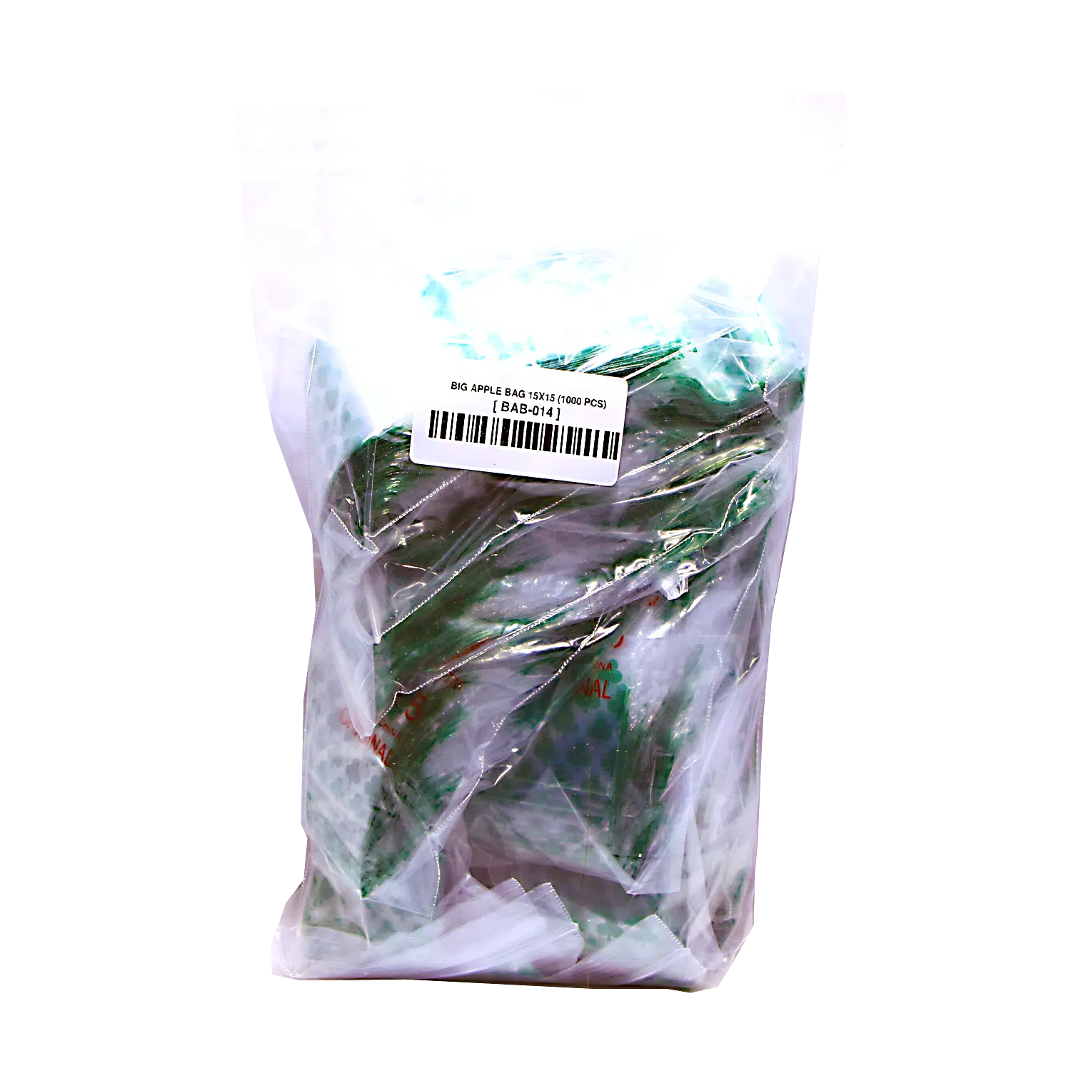 BAB-014 Apple Bag 15x15 (1000 Count) Clover Leaf - Image 2