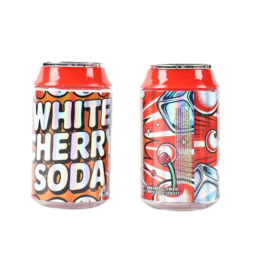 3.5g Plastic Soda Can Jar – (12 Count) White Cherry Soda CANJAR-004